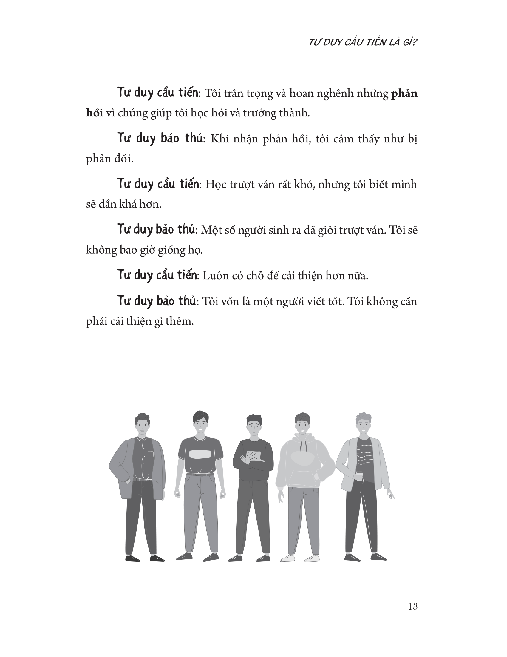 xây dựng tư duy cầu tiến cho bạn trai