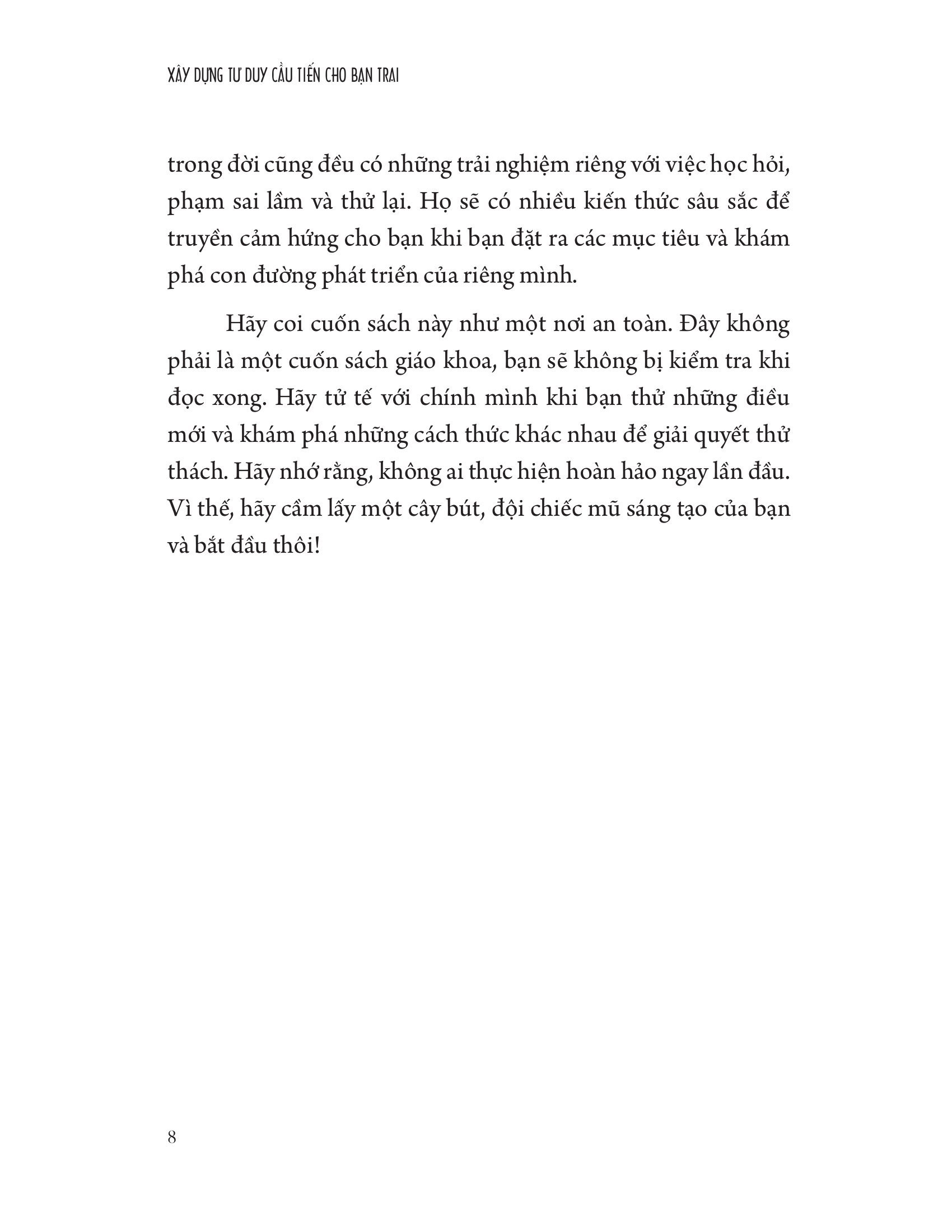 xây dựng tư duy cầu tiến cho bạn trai