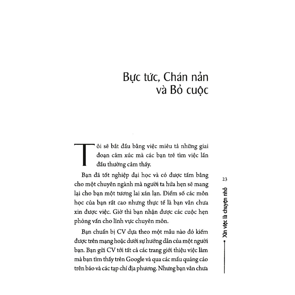 xin việc là chuyện nhỏ