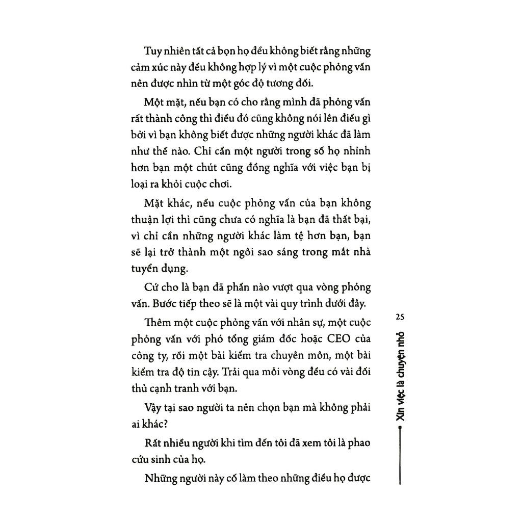 xin việc là chuyện nhỏ