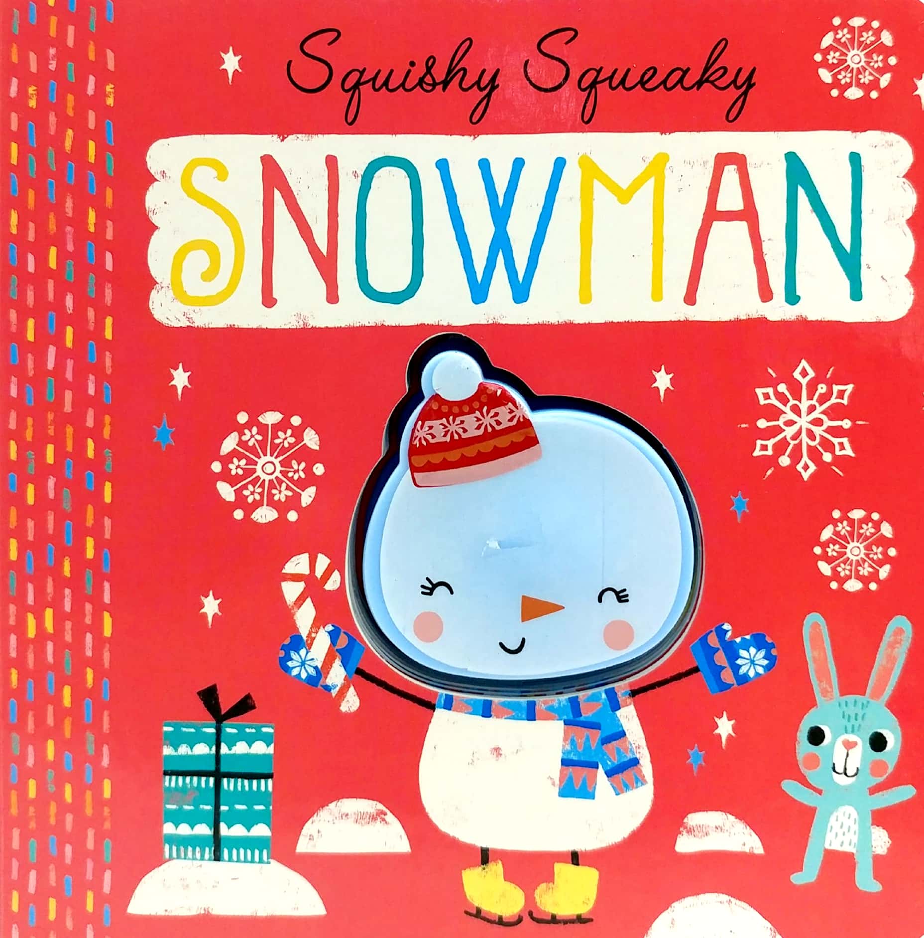 xmas silicon squeaky books - snowman