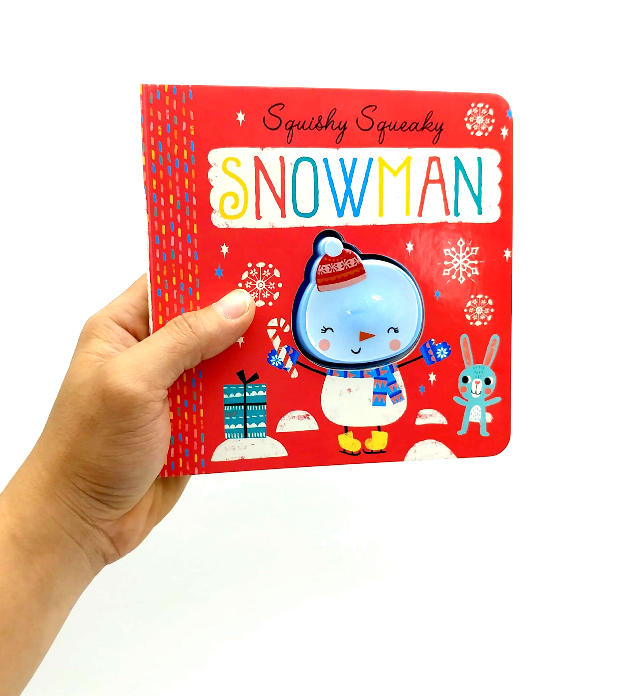 xmas silicon squeaky books - snowman