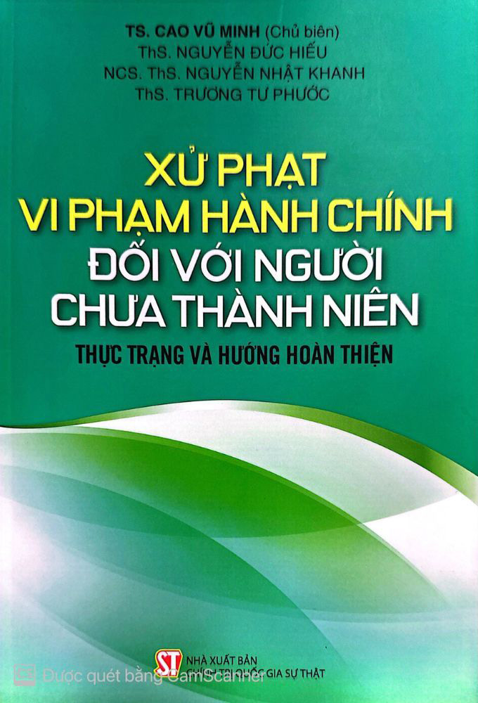 xử phạt vi phạm hành chính đối với người chưa thành niên - thực trạng và hướng hoàn thiện