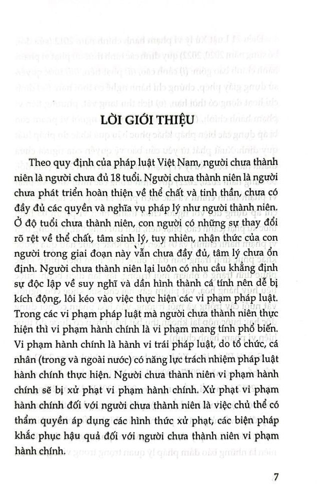 xử phạt vi phạm hành chính đối với người chưa thành niên - thực trạng và hướng hoàn thiện