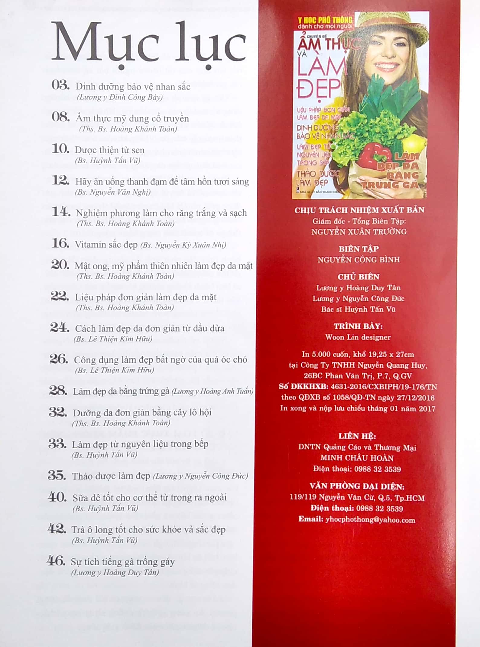 y học phổ thông dành cho mọi người - chuyên đề: ẩm thực và sắc đẹp