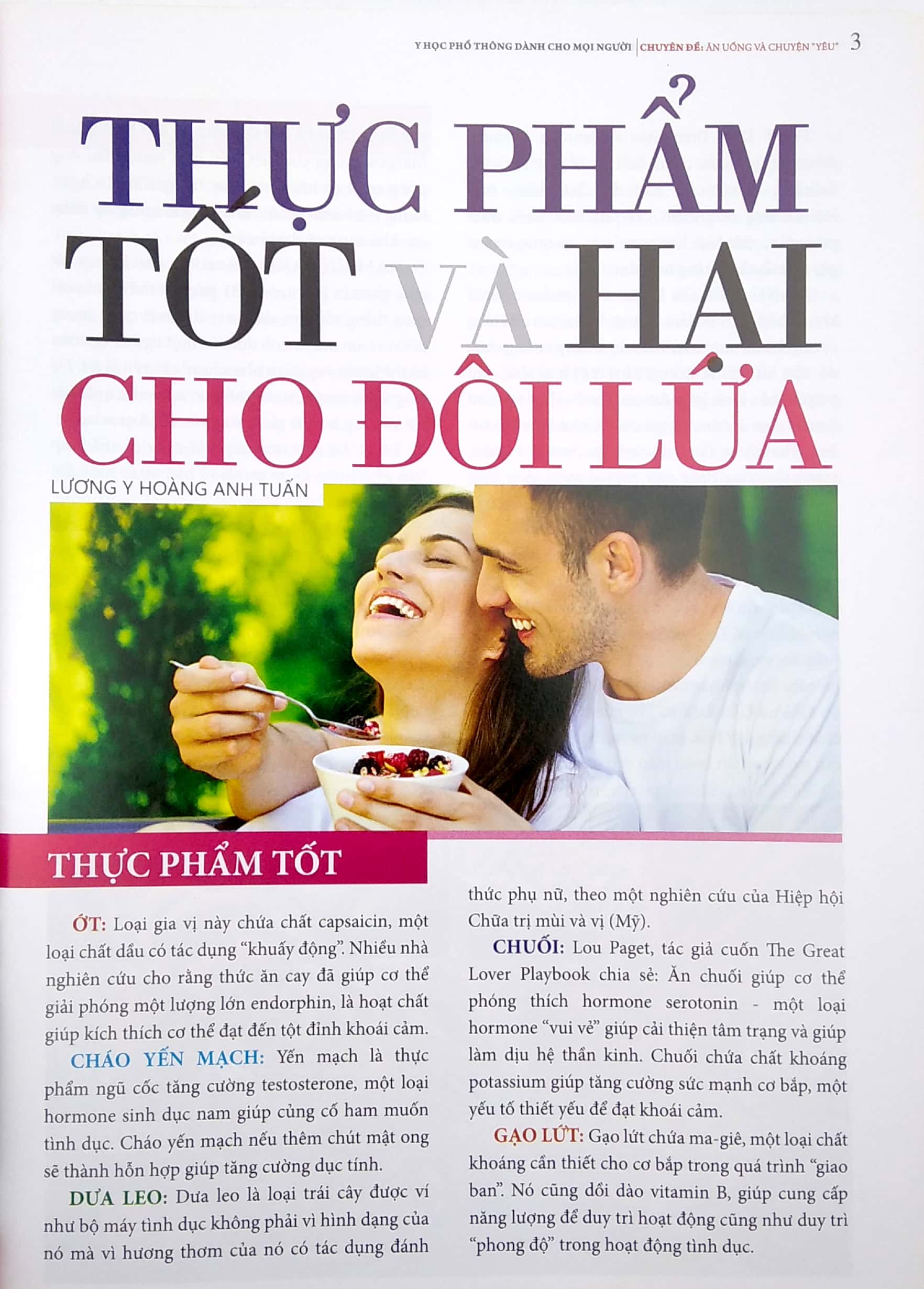 y học phổ thông dành cho mọi người - chuyên đề: ăn uống và chuyện yêu