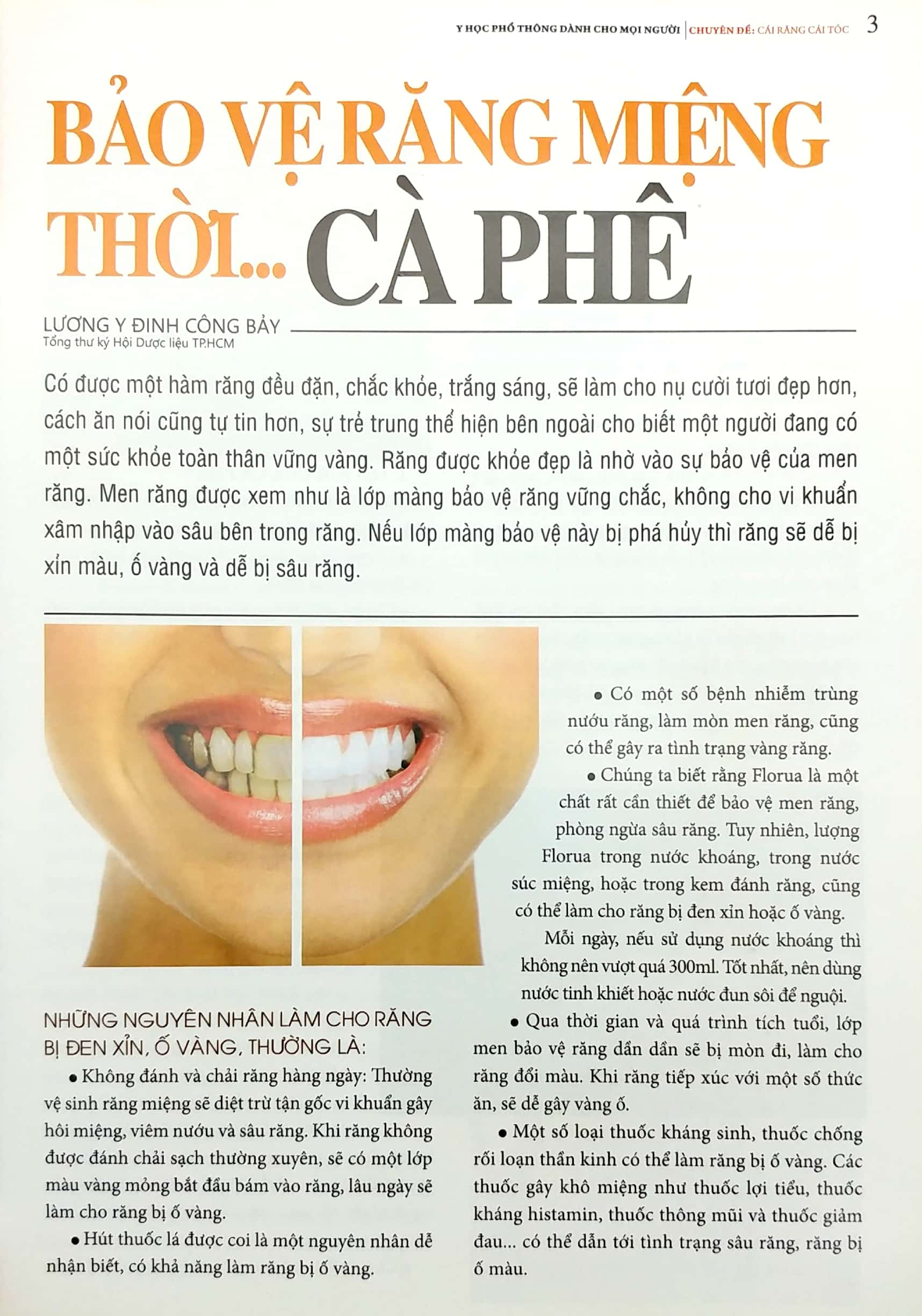 y học phổ thông dành cho mọi người - chuyên đề: cái răng cái tóc...