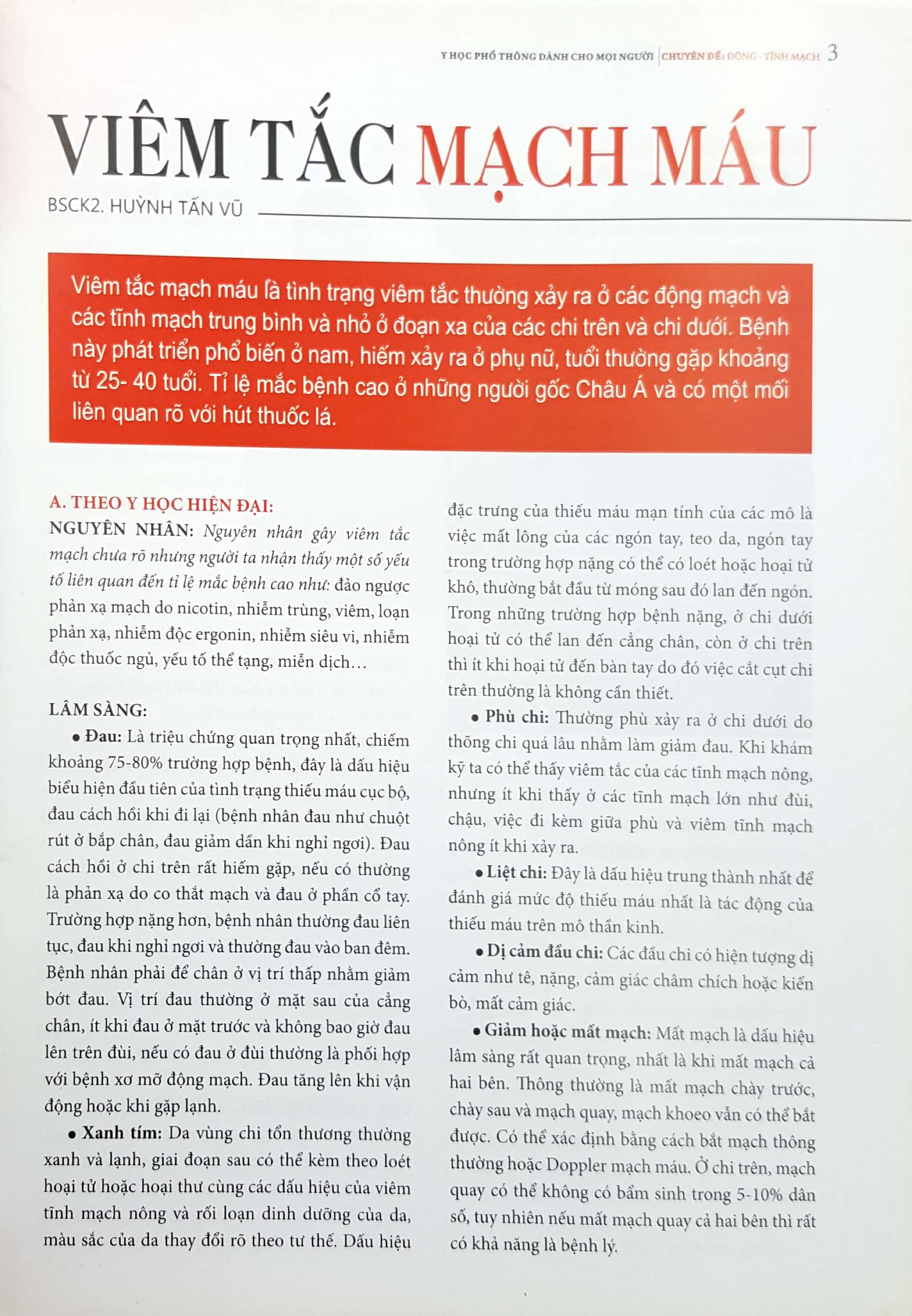 y học phổ thông dành cho mọi người - chuyên đề: động - tĩnh mạch