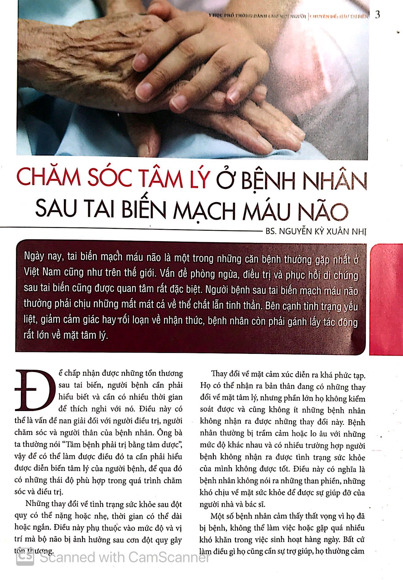 y học phổ thông dành cho mọi người - chuyên đề: hậu tai biến