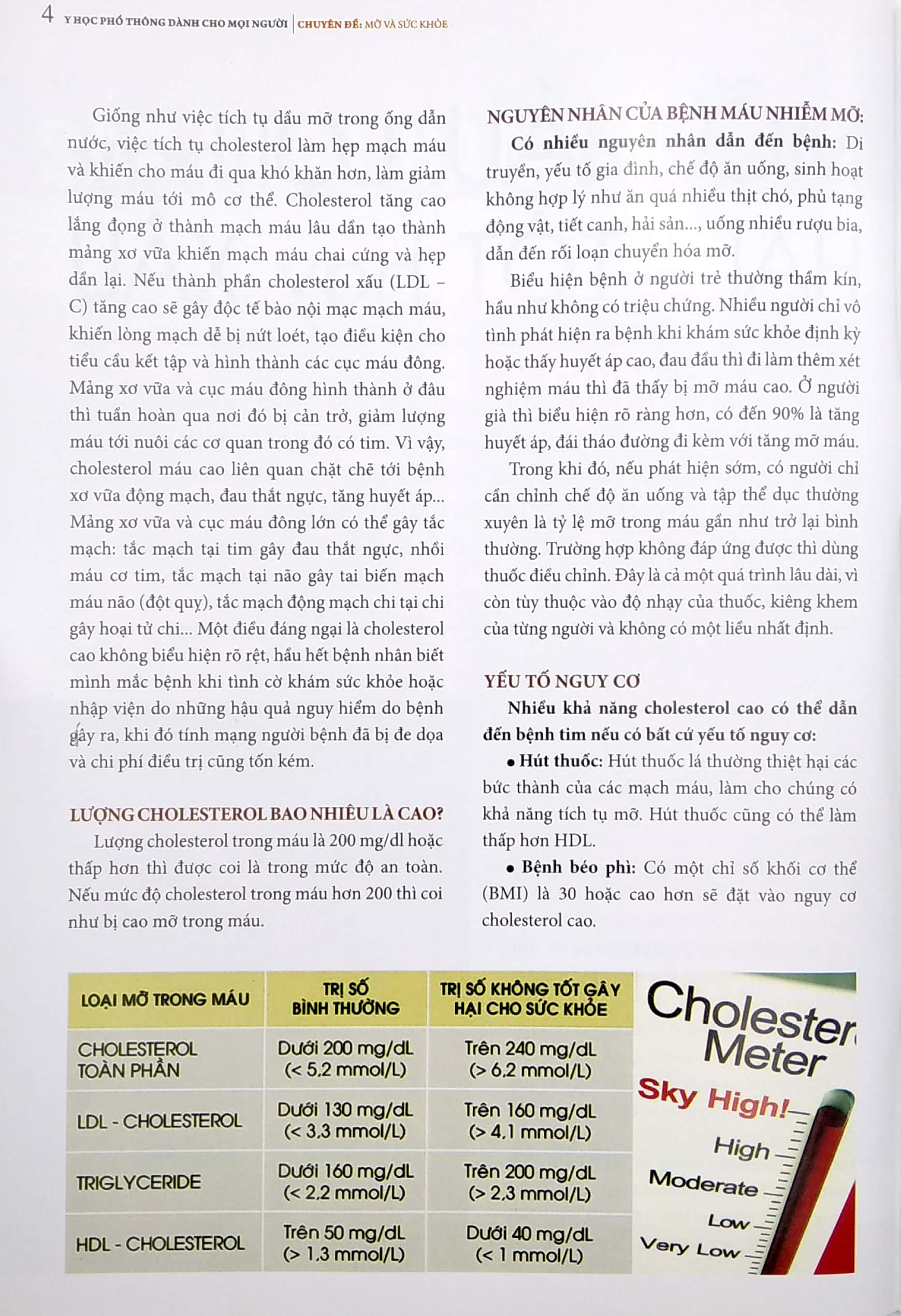 y học phổ thông dành cho mọi người - chuyên đề: mỡ và sức khỏe