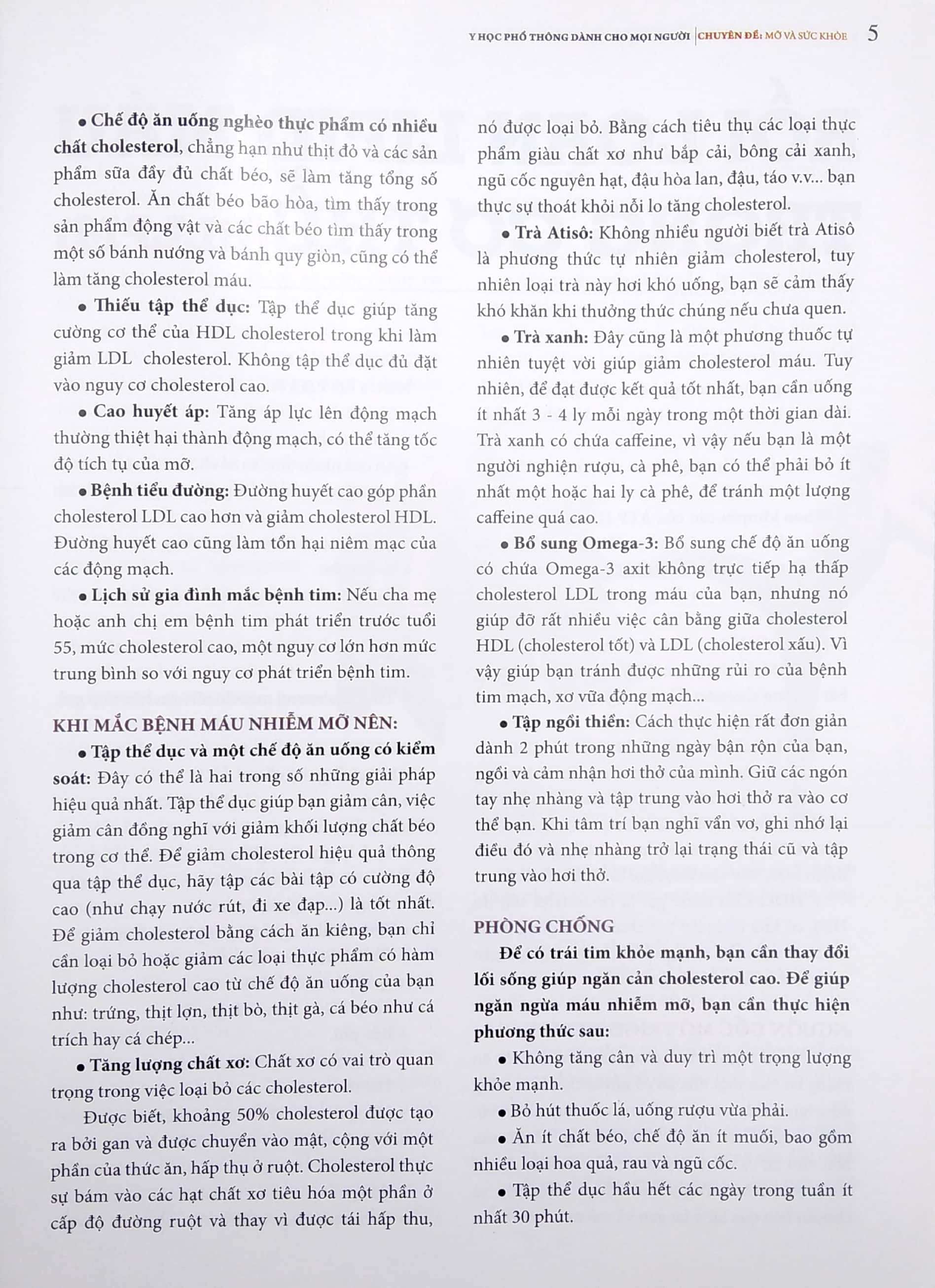 y học phổ thông dành cho mọi người - chuyên đề: mỡ và sức khỏe