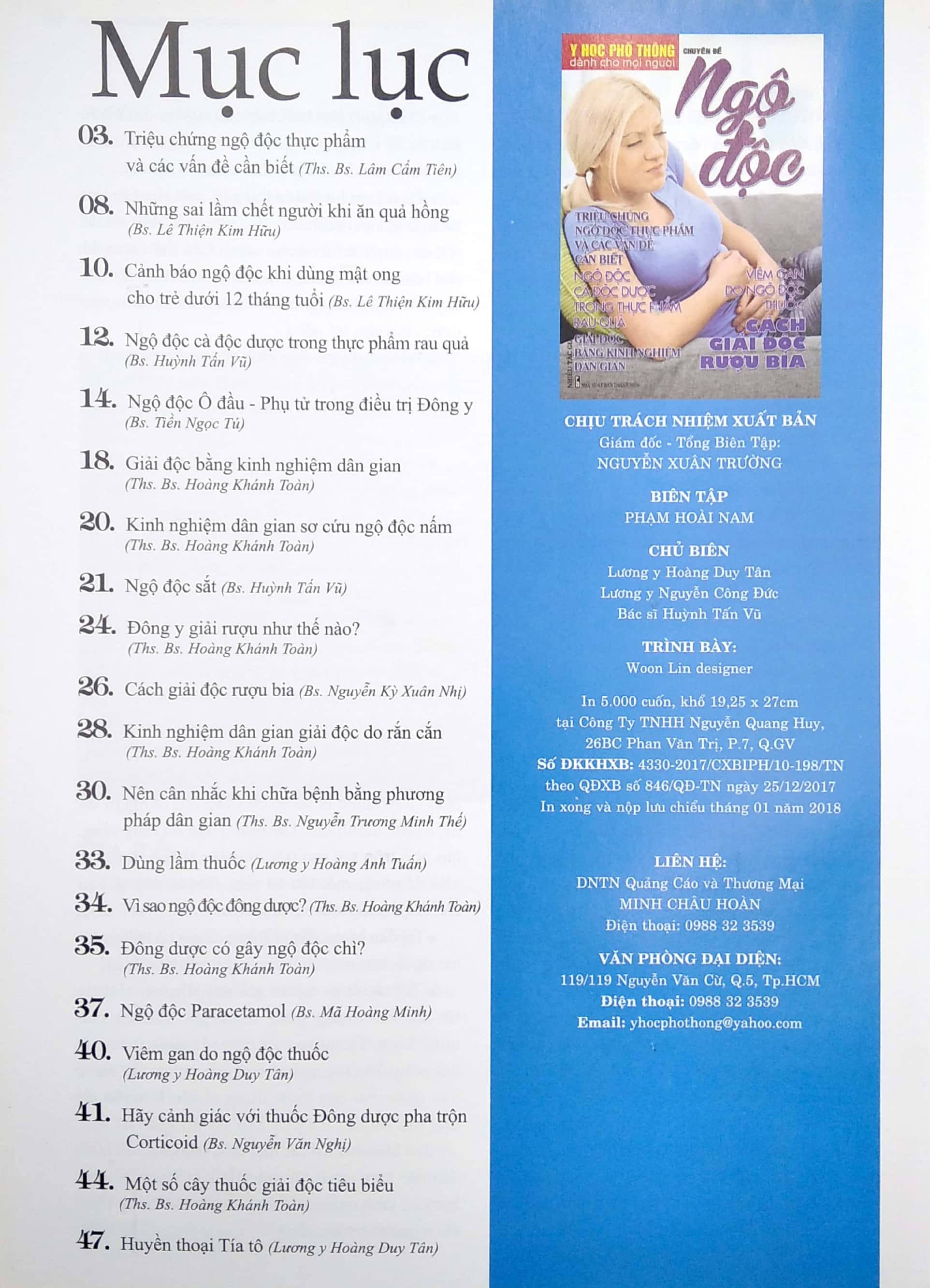 y học phổ thông dành cho mọi người - chuyên đề: ngộ độc