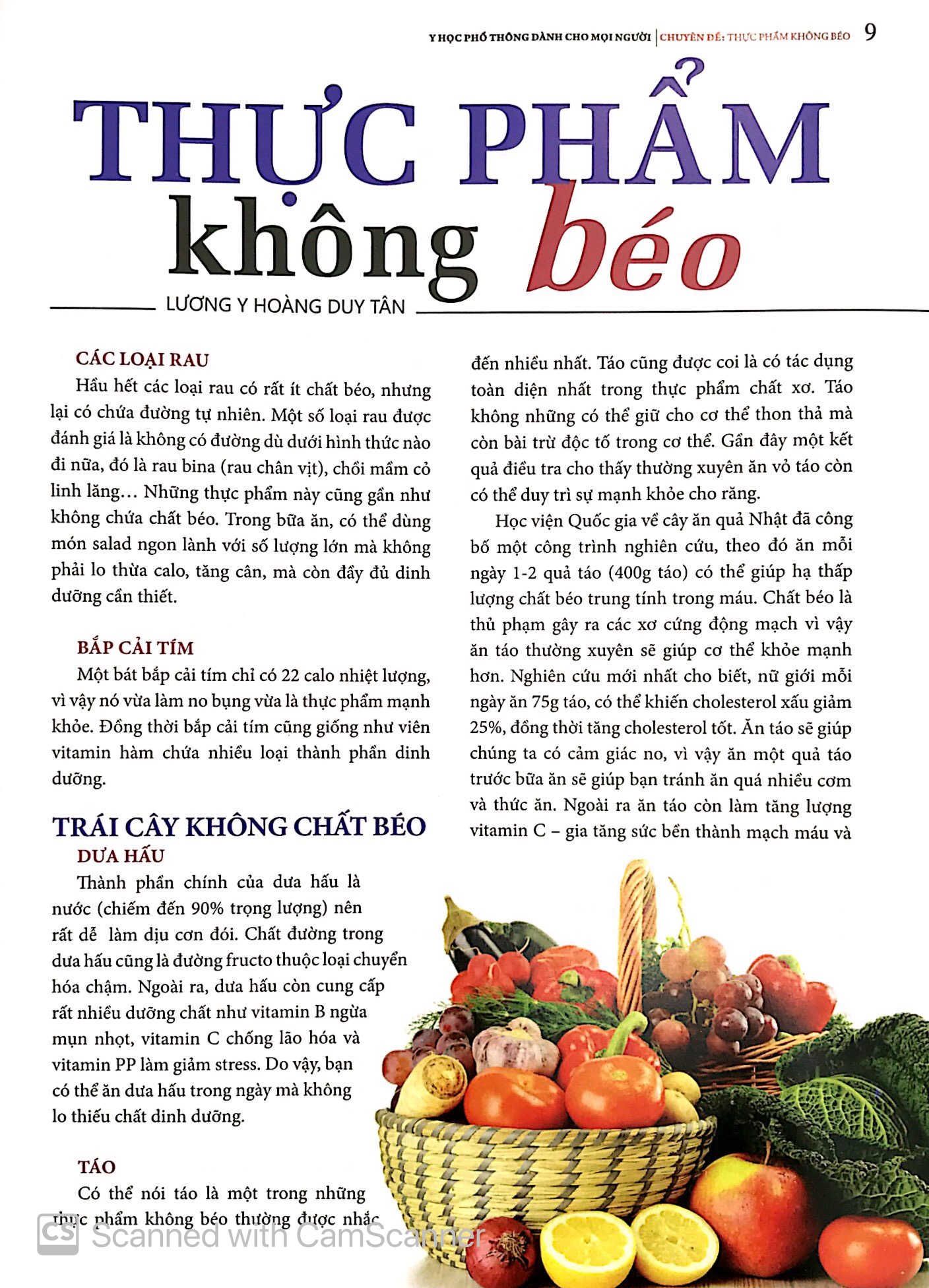 y học phổ thông dành cho mọi người - chuyên đề: thực phẩm không béo