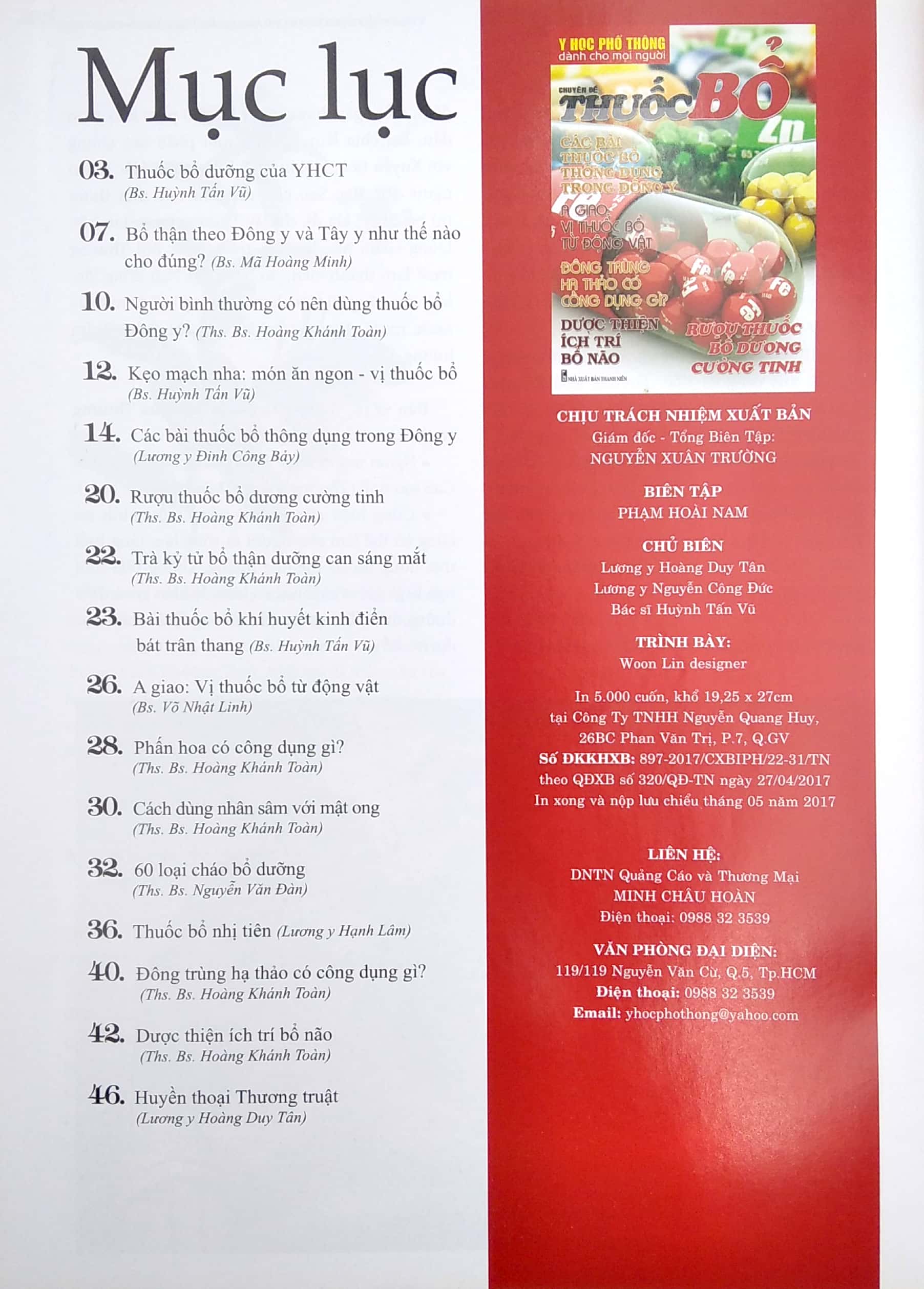 y học phổ thông dành cho mọi người - chuyên đề: thuốc bổ