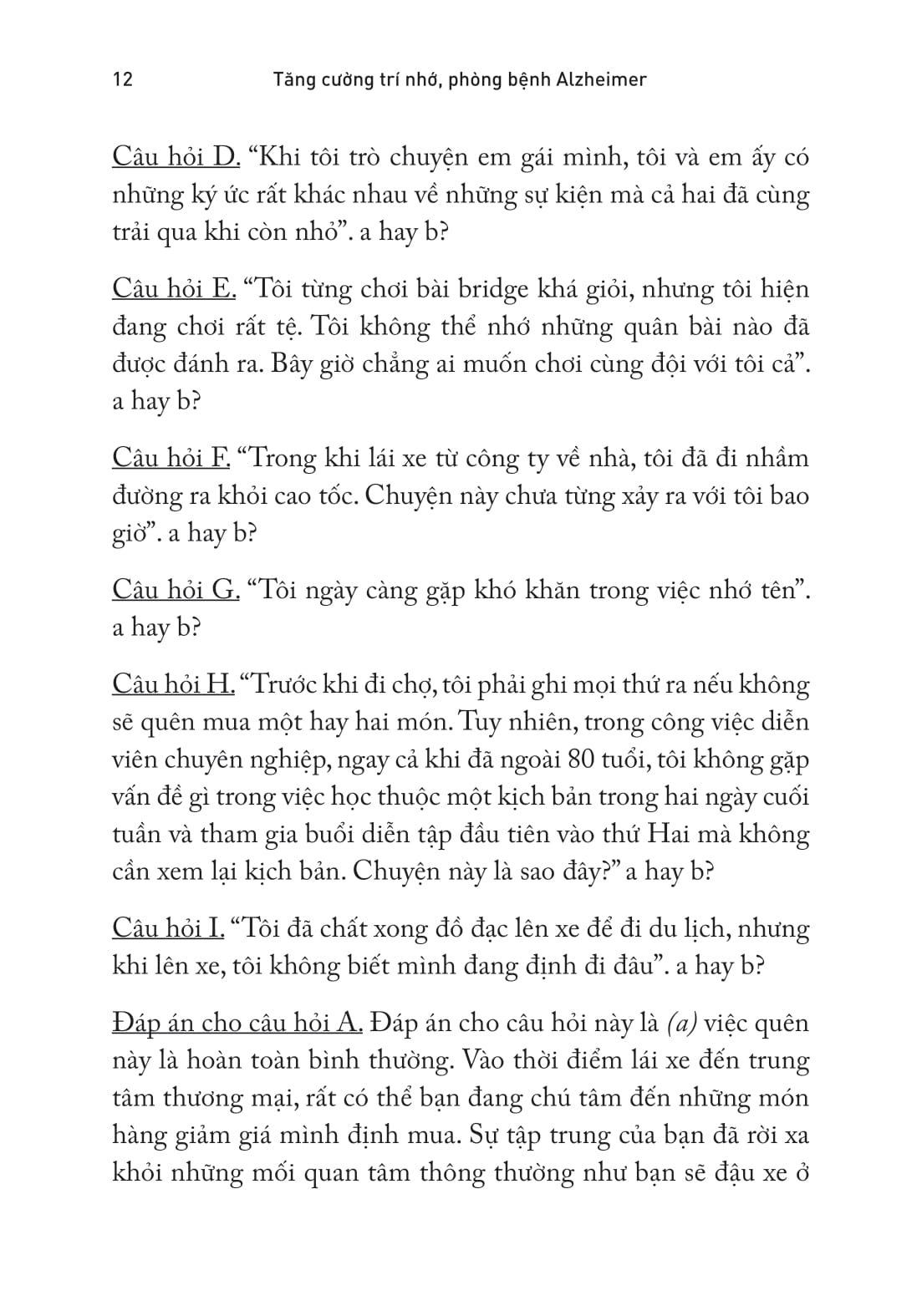 y học sức khỏe - tăng cường trí nhớ, phòng bệnh alzheimer