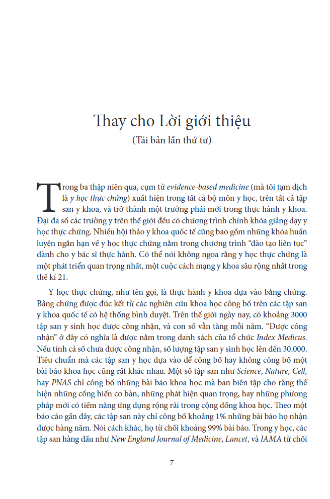 y học thực chứng (evidence - based medicine) (tái bản 2024)