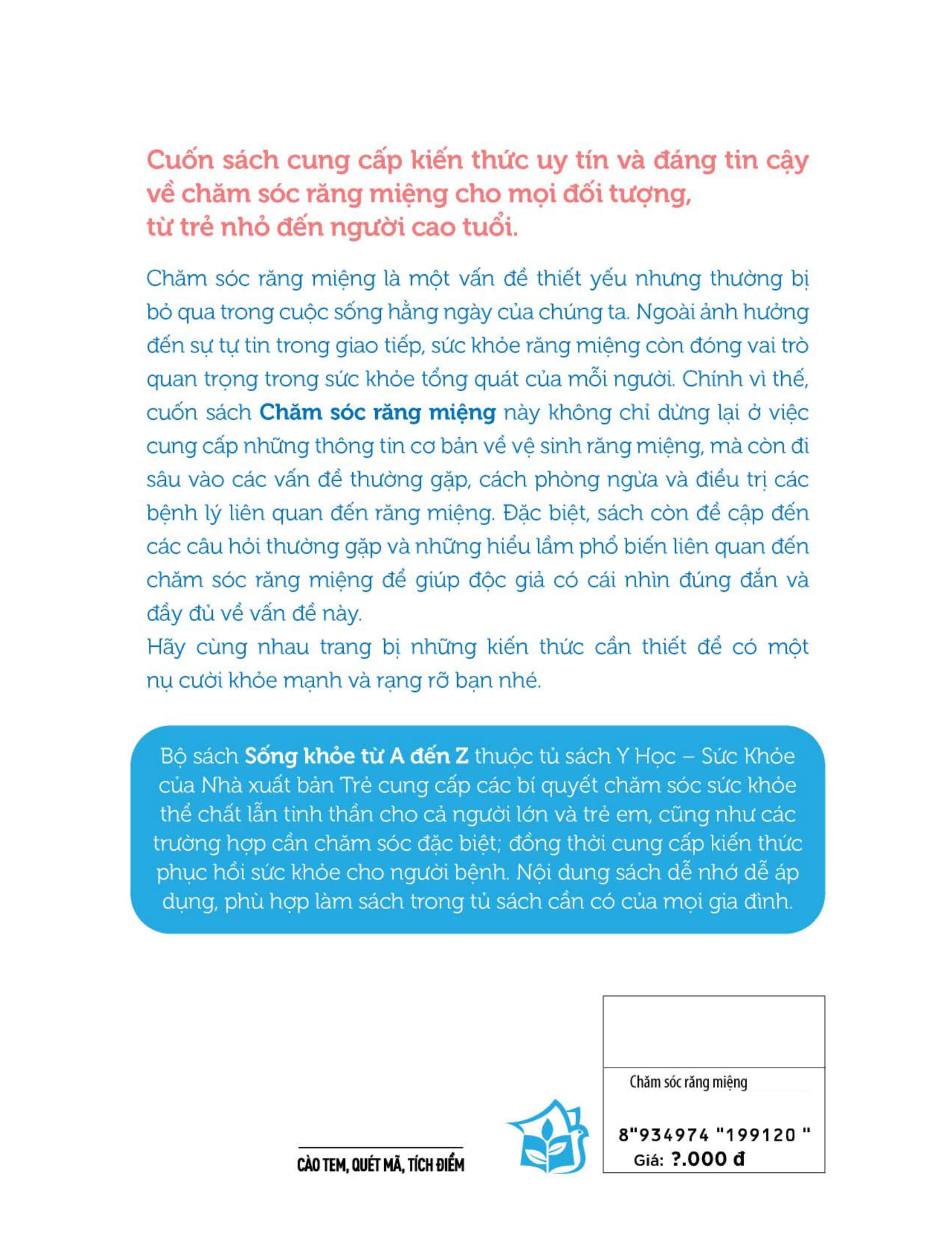 y học và sức khỏe - sống khỏe từ a đến z - chăm sóc răng miệng