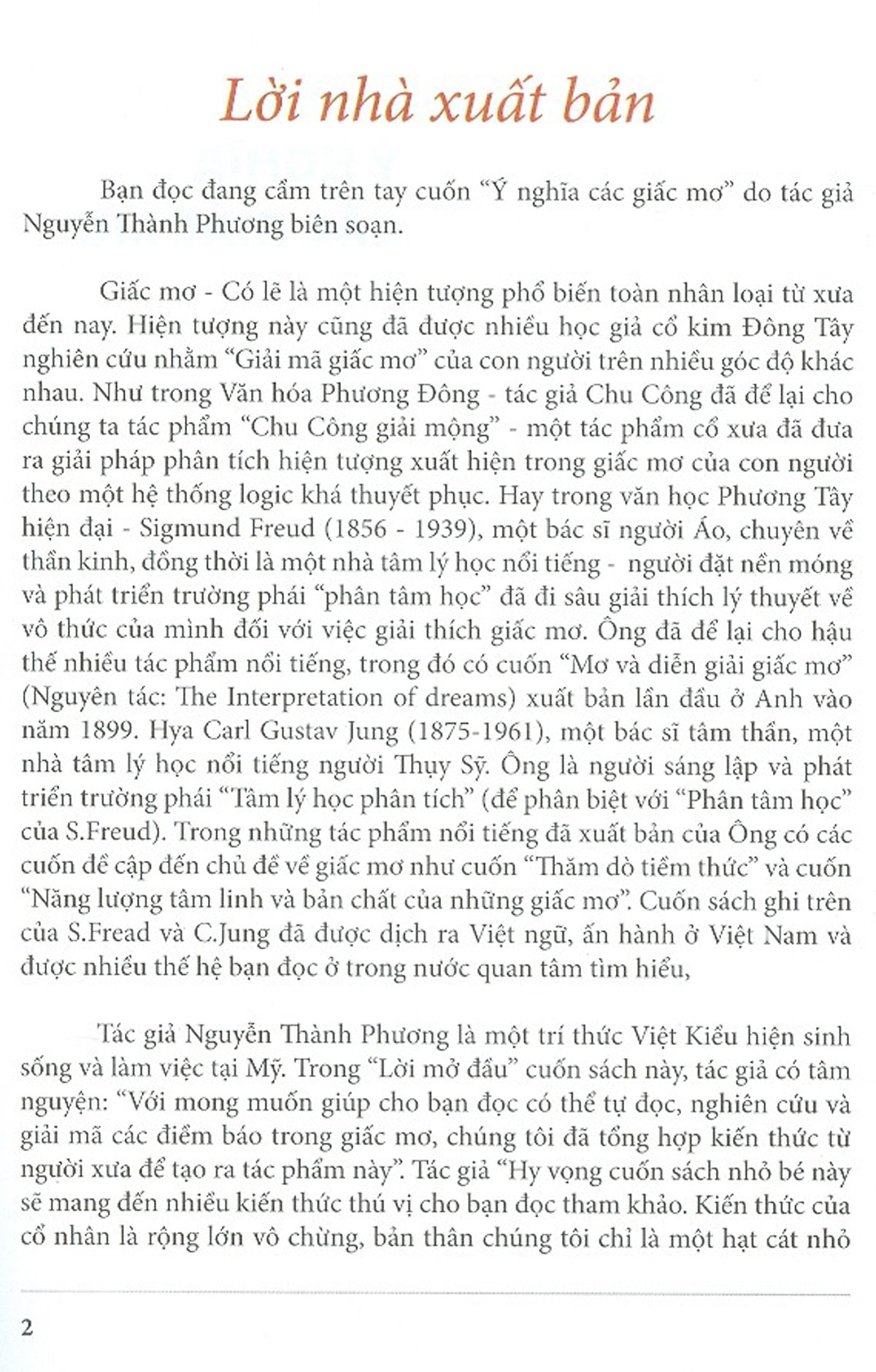 ý nghĩa các giấc mơ