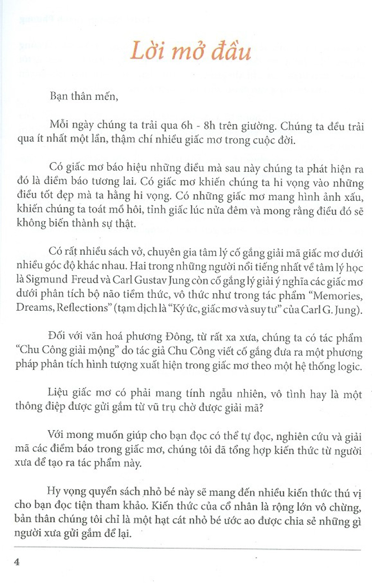 ý nghĩa các giấc mơ