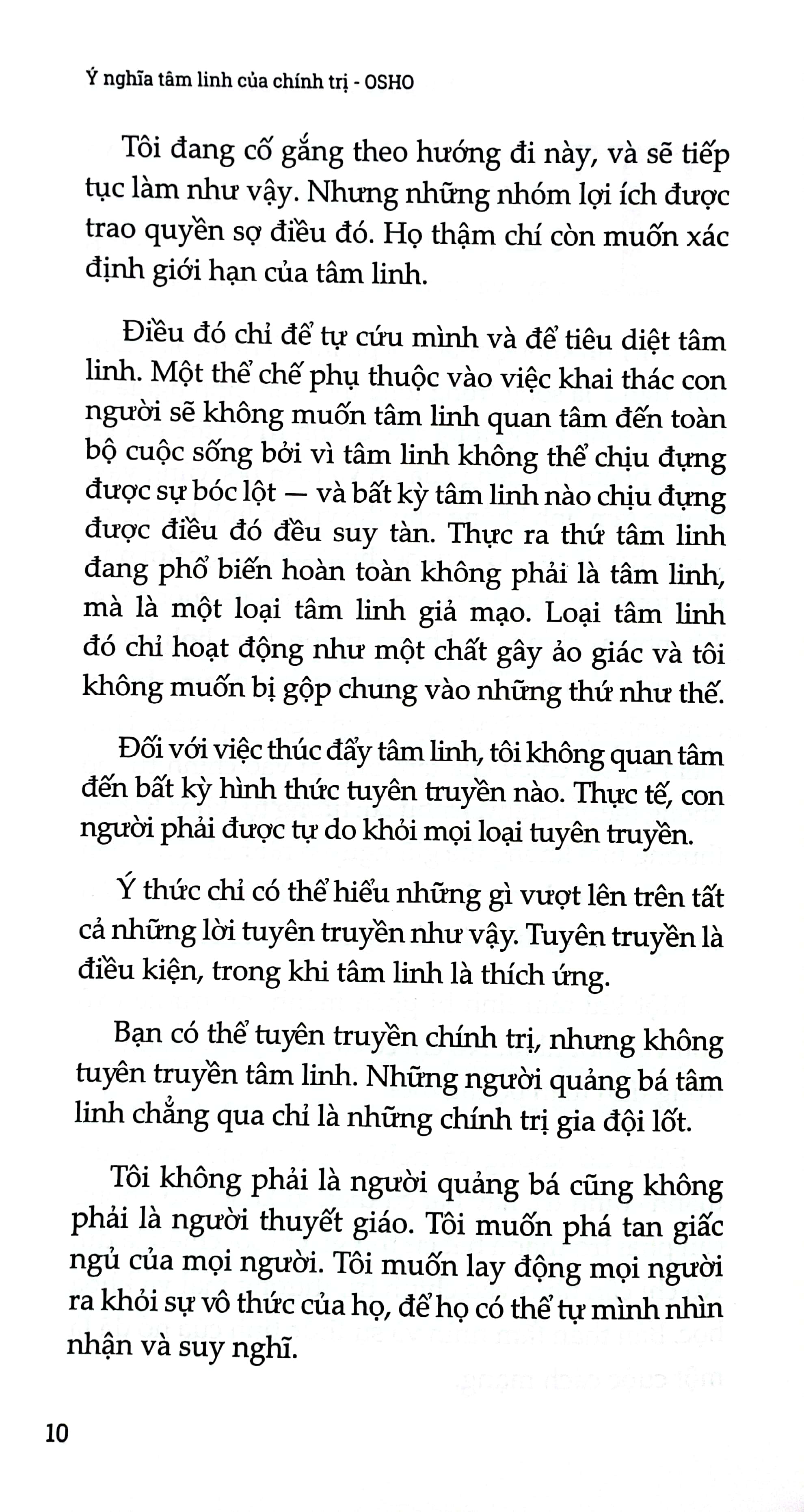 ý nghĩa tâm linh của chính trị