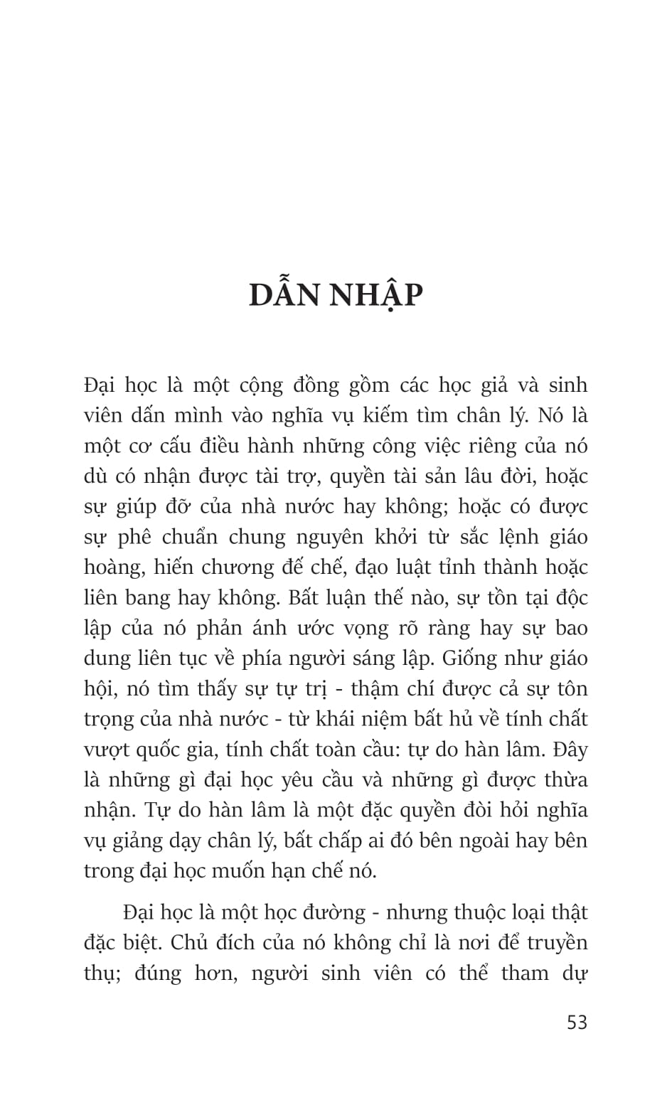 ý niệm đại học - the idea of the university