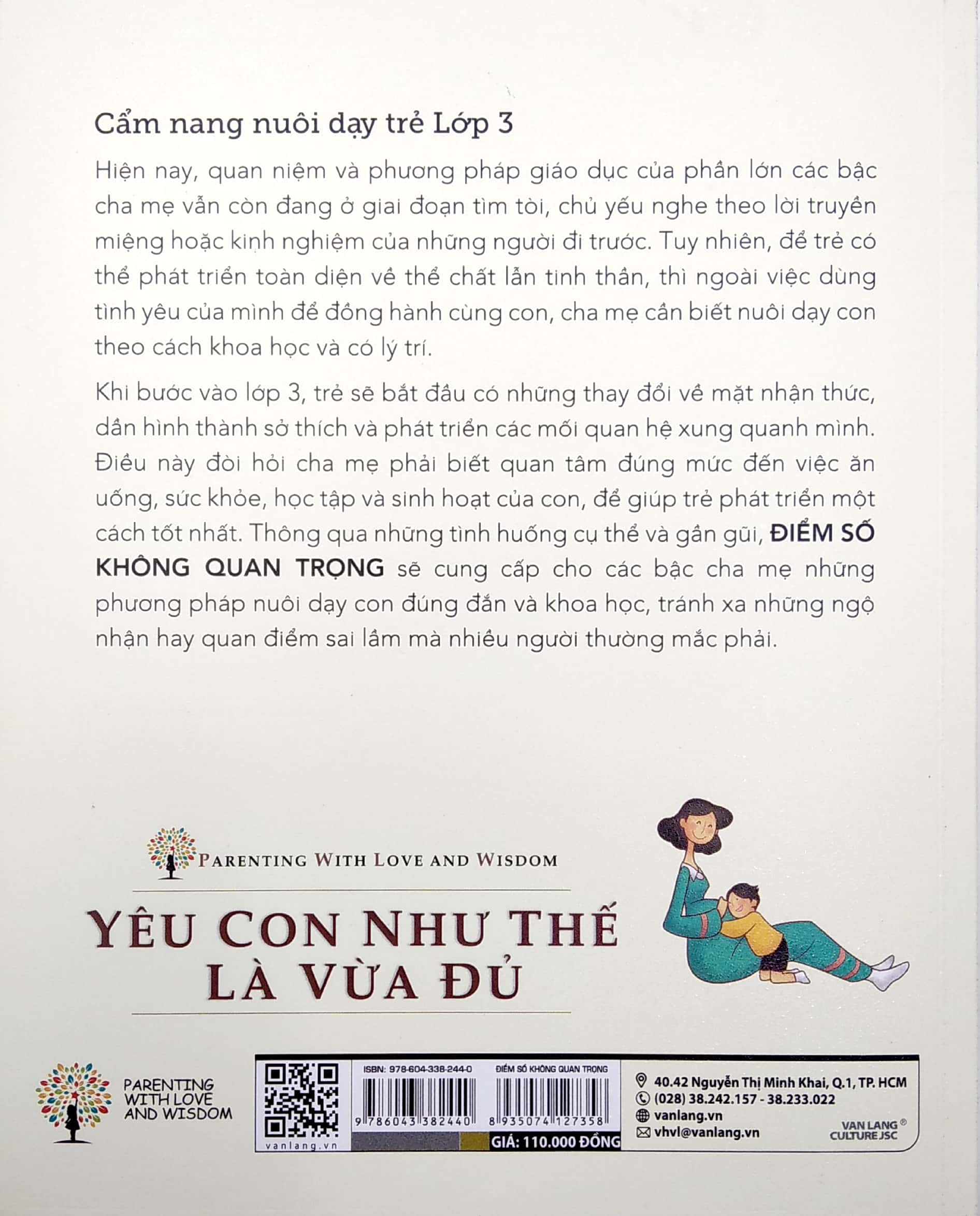 yêu con như thế là vừa đủ - điểm số không quan trọng - cẩm nang nuôi dạy trẻ lớp 3