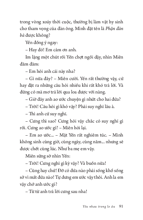 yêu nhau trong lo âu