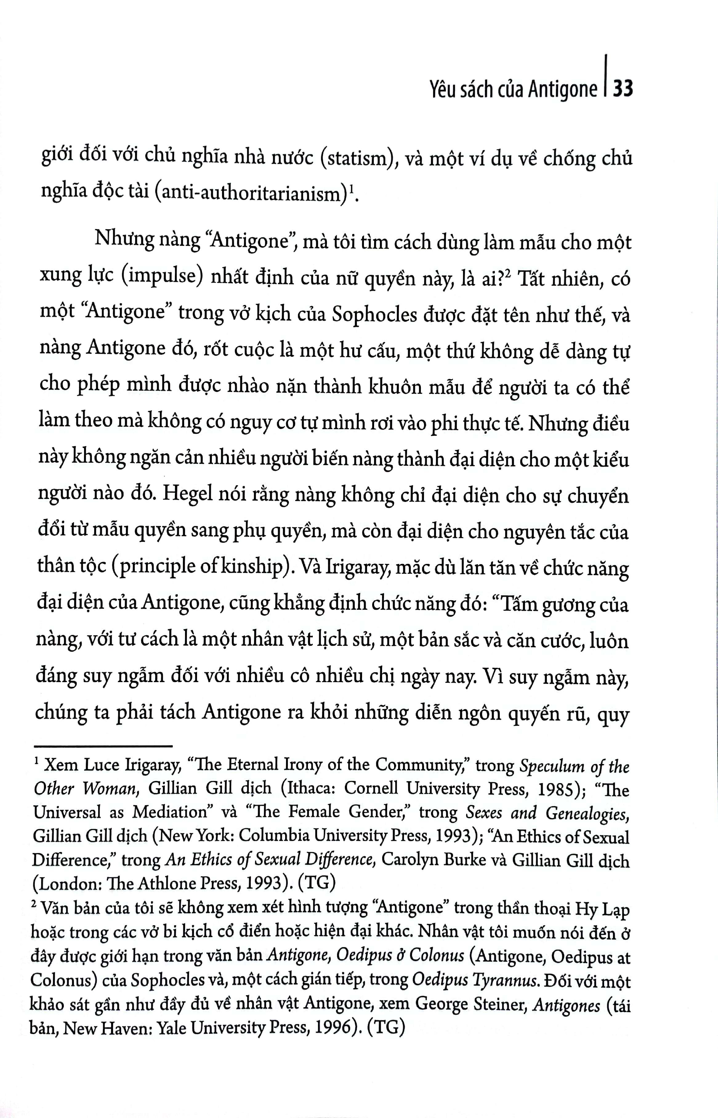 yêu sách của antigone - thân tộc giữa sự sống và cái chết
