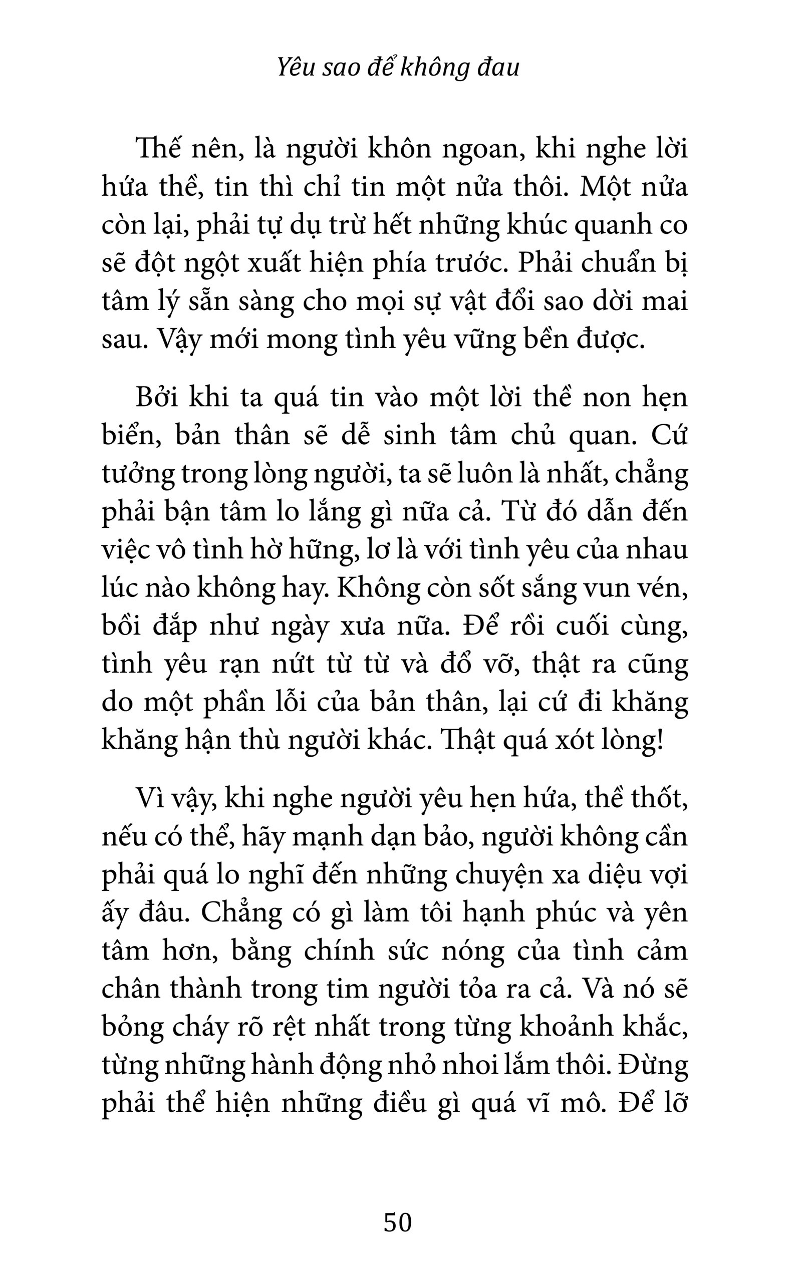 yêu sao để không đau