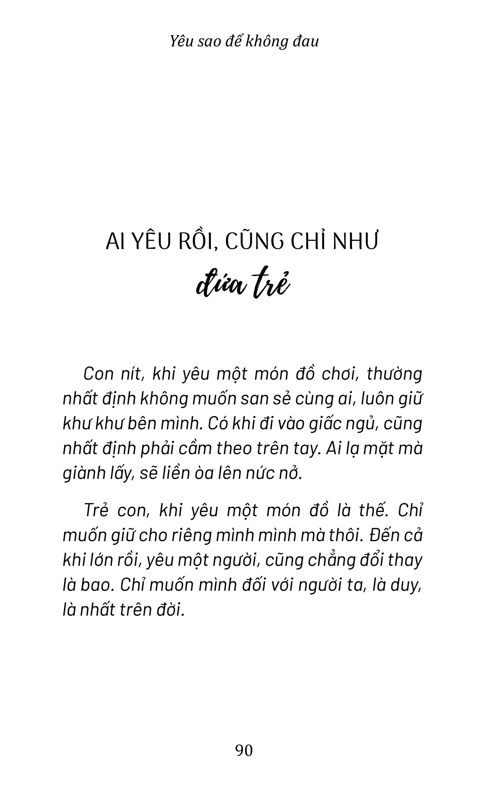 yêu sao để không đau