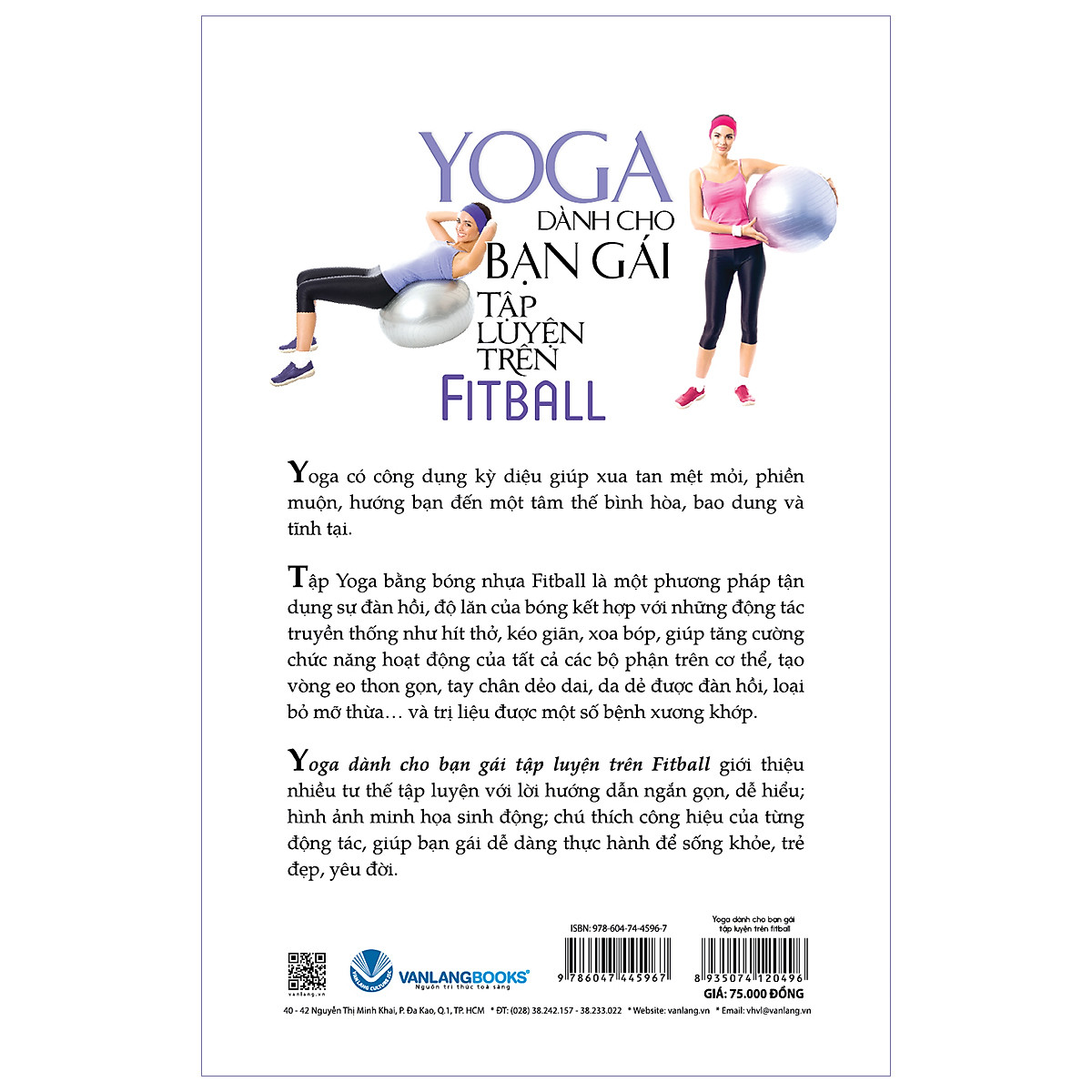 yoga dành cho bạn gái tập luyện trên fitball (tái bản 2020)