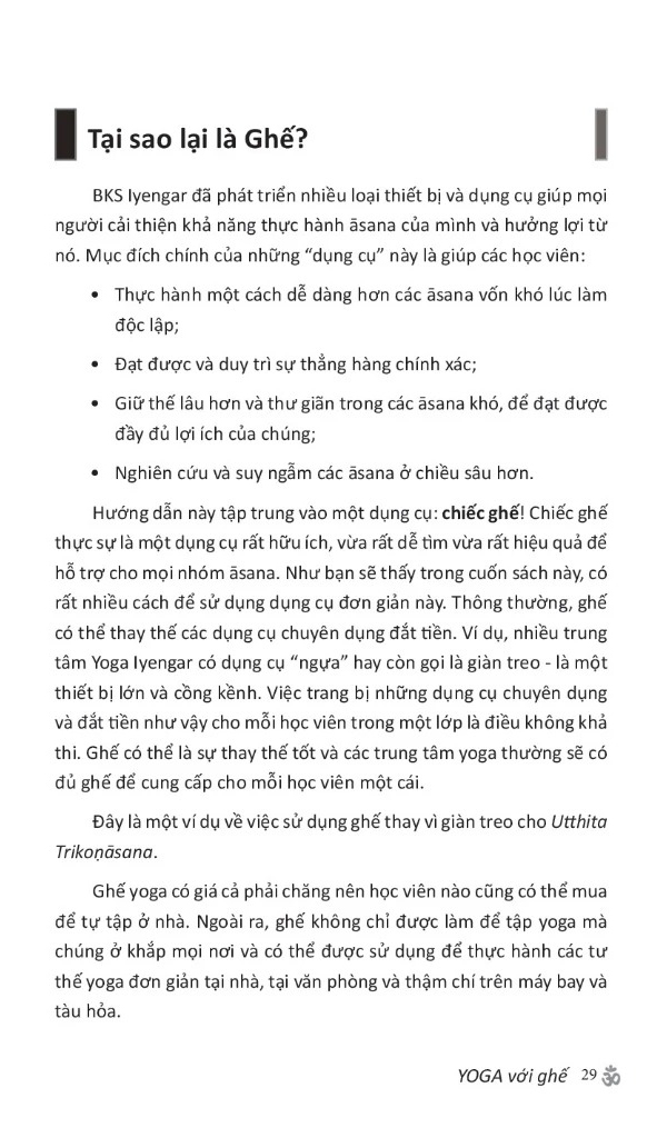 yoga với ghế bản đầy đủ - hướng dẫn thực hành toàn diện iyengar yoga với ghế