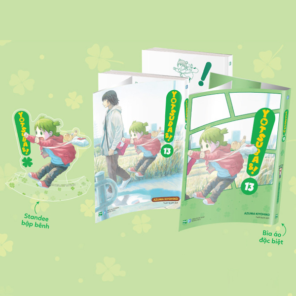 yotsuba&! - tập 13 - bản đặc biệt - tặng kèm standee bập bênh + bìa áo đặc biệt