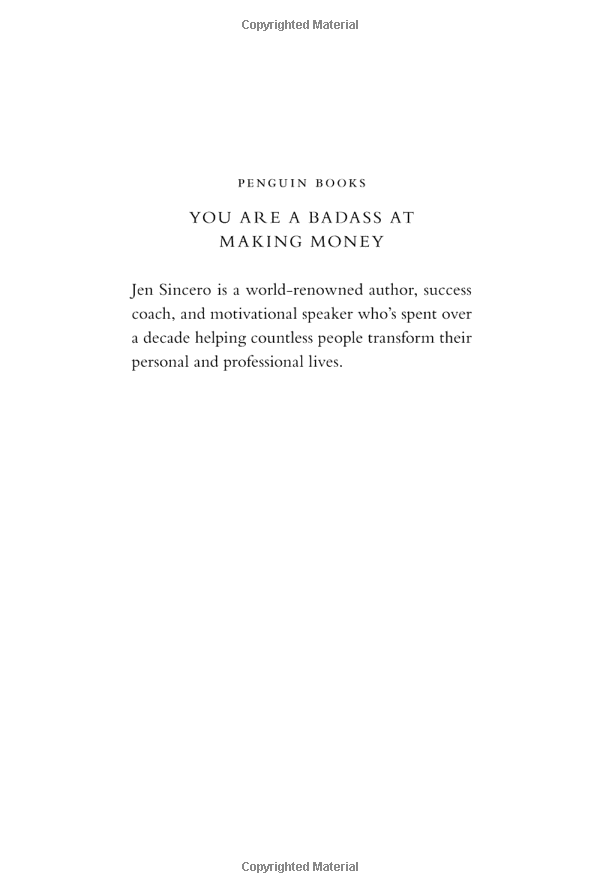 you are a badass at making money