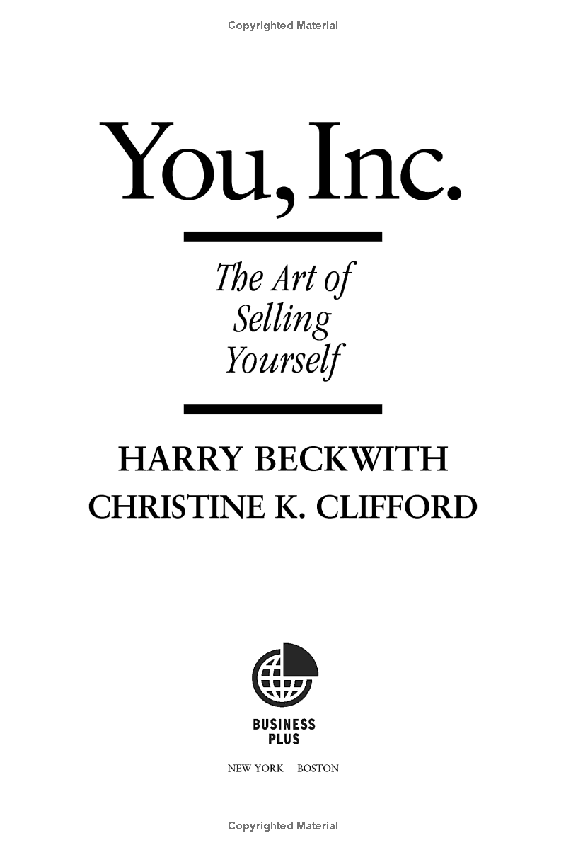 you, inc: the art of selling yourself