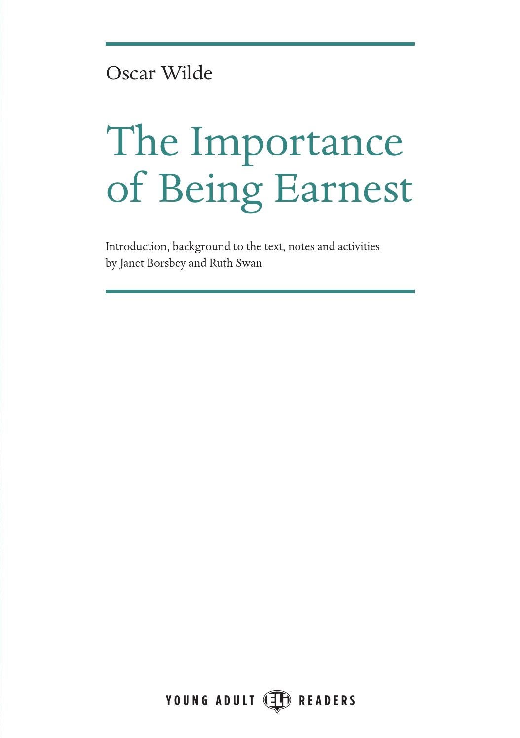 young adult eli readers - the importance of being earnest - stage 6 c2 - downloadable audio files