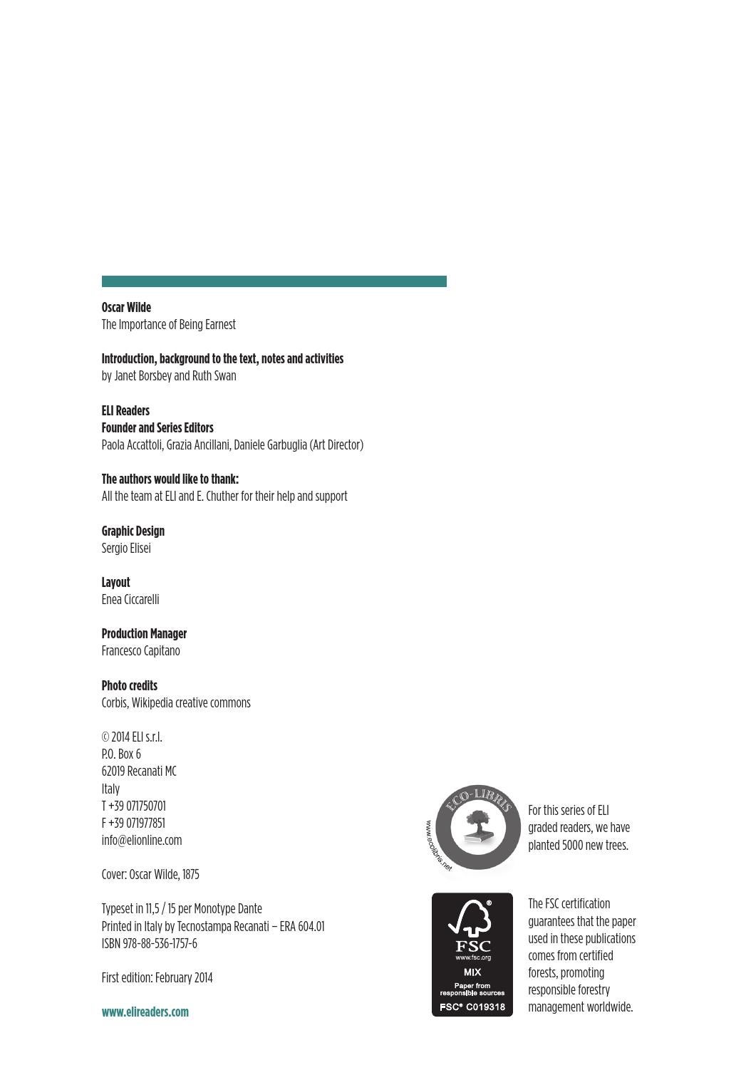 young adult eli readers - the importance of being earnest - stage 6 c2 - downloadable audio files