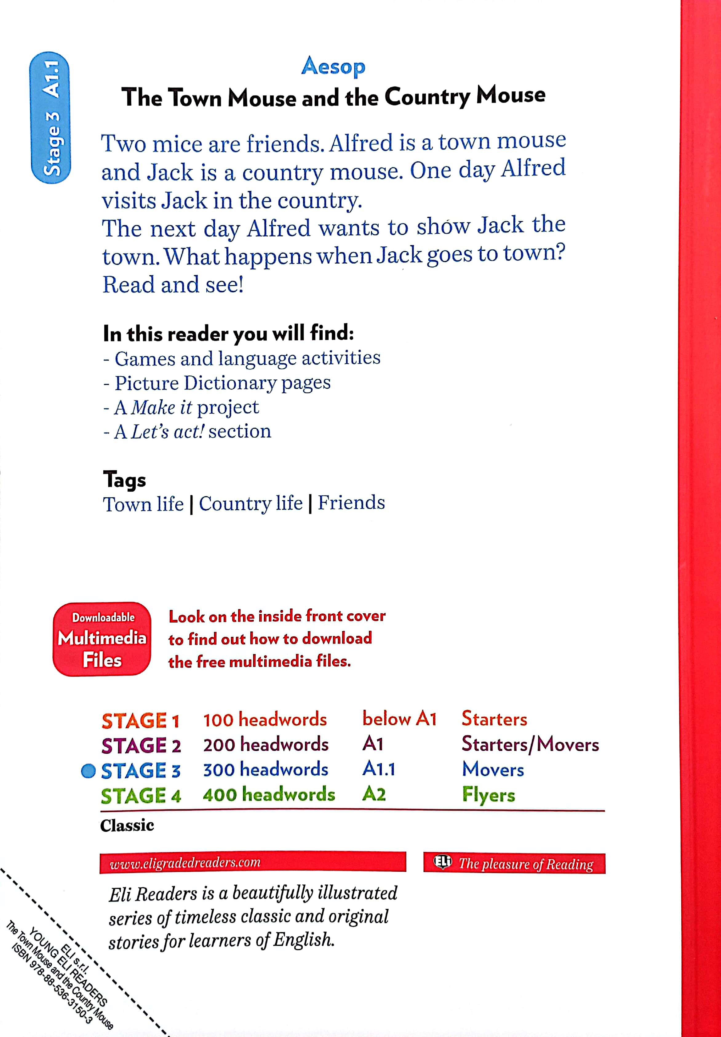 young adult eli readers - the town mouse and the country mouse - stage 3 a1.1 - downloadable audio files