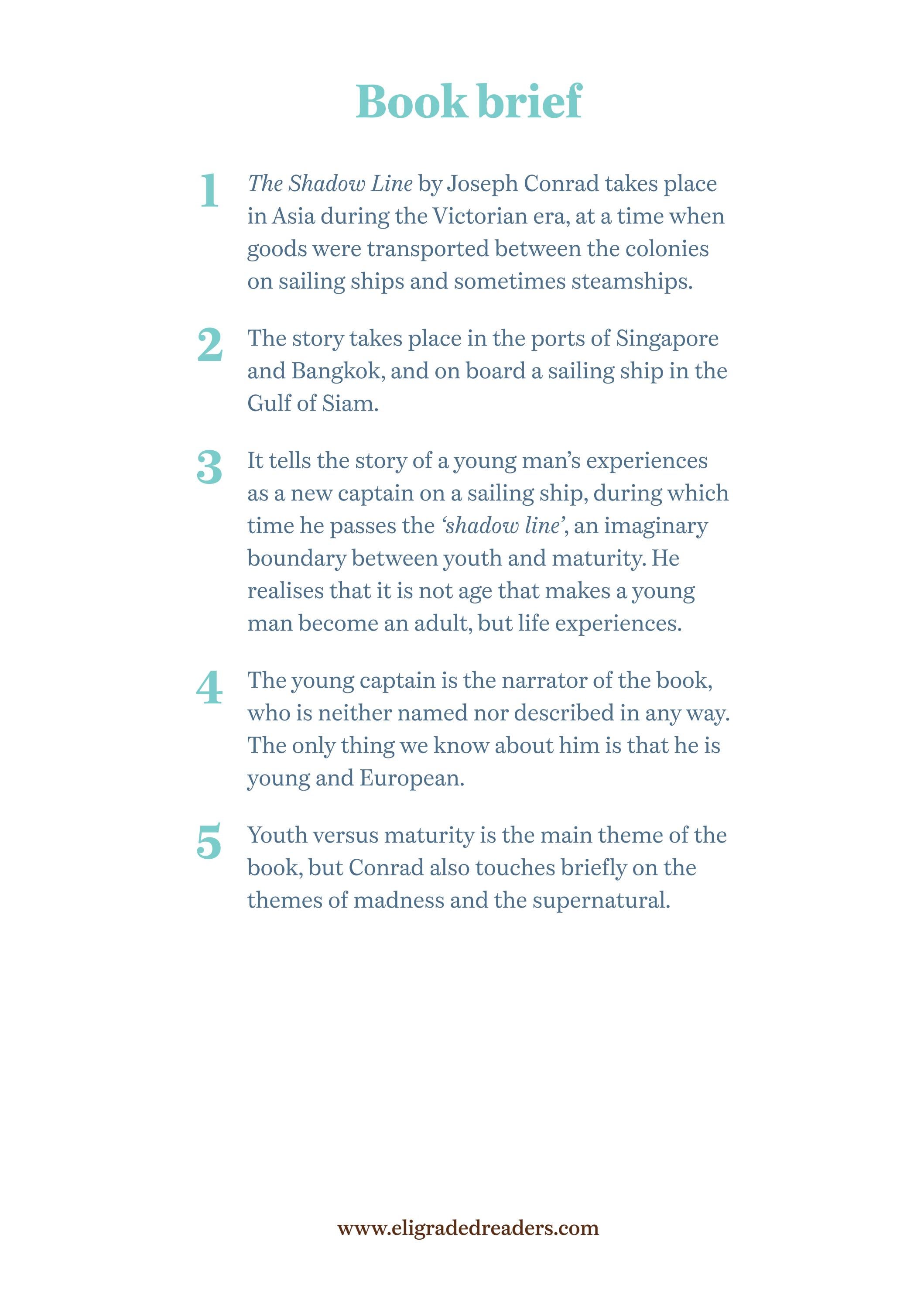 young eli readers - the shadow line - stage 4 b2 - downloadable audio files