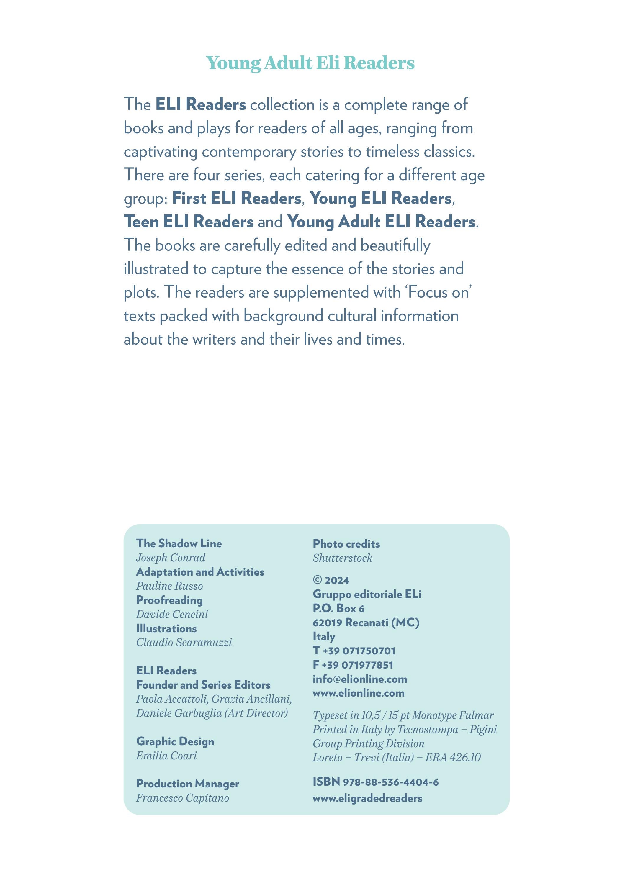 young eli readers - the shadow line - stage 4 b2 - downloadable audio files