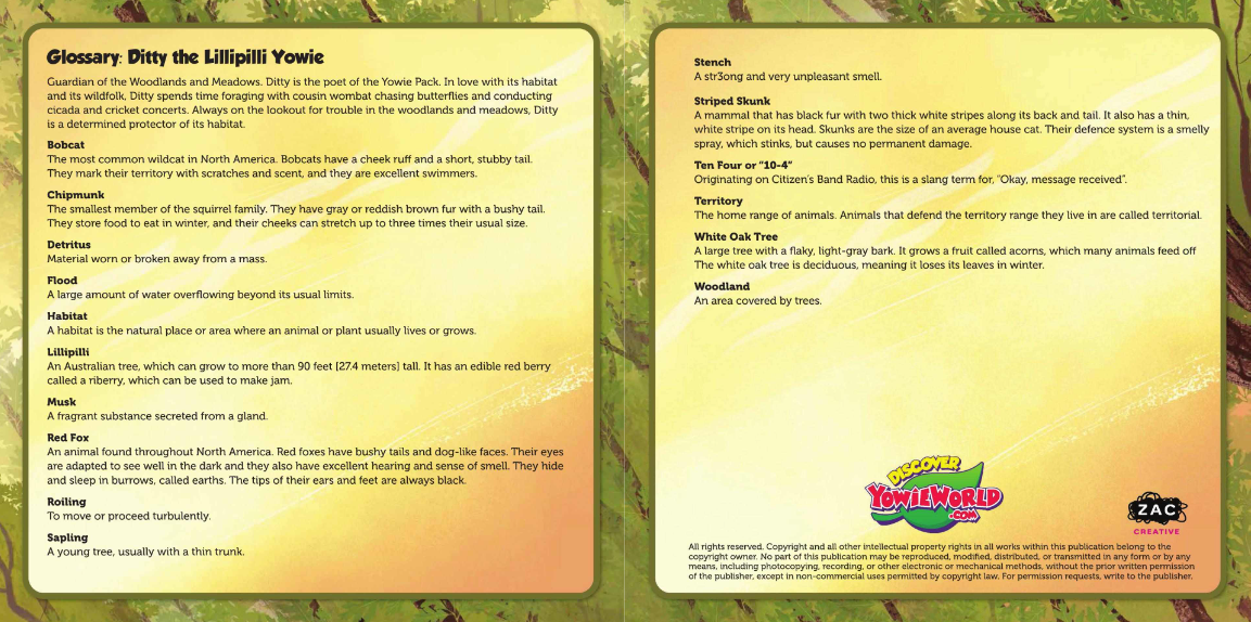 yowie picture storybook ditty ditty the lillipilli yowie