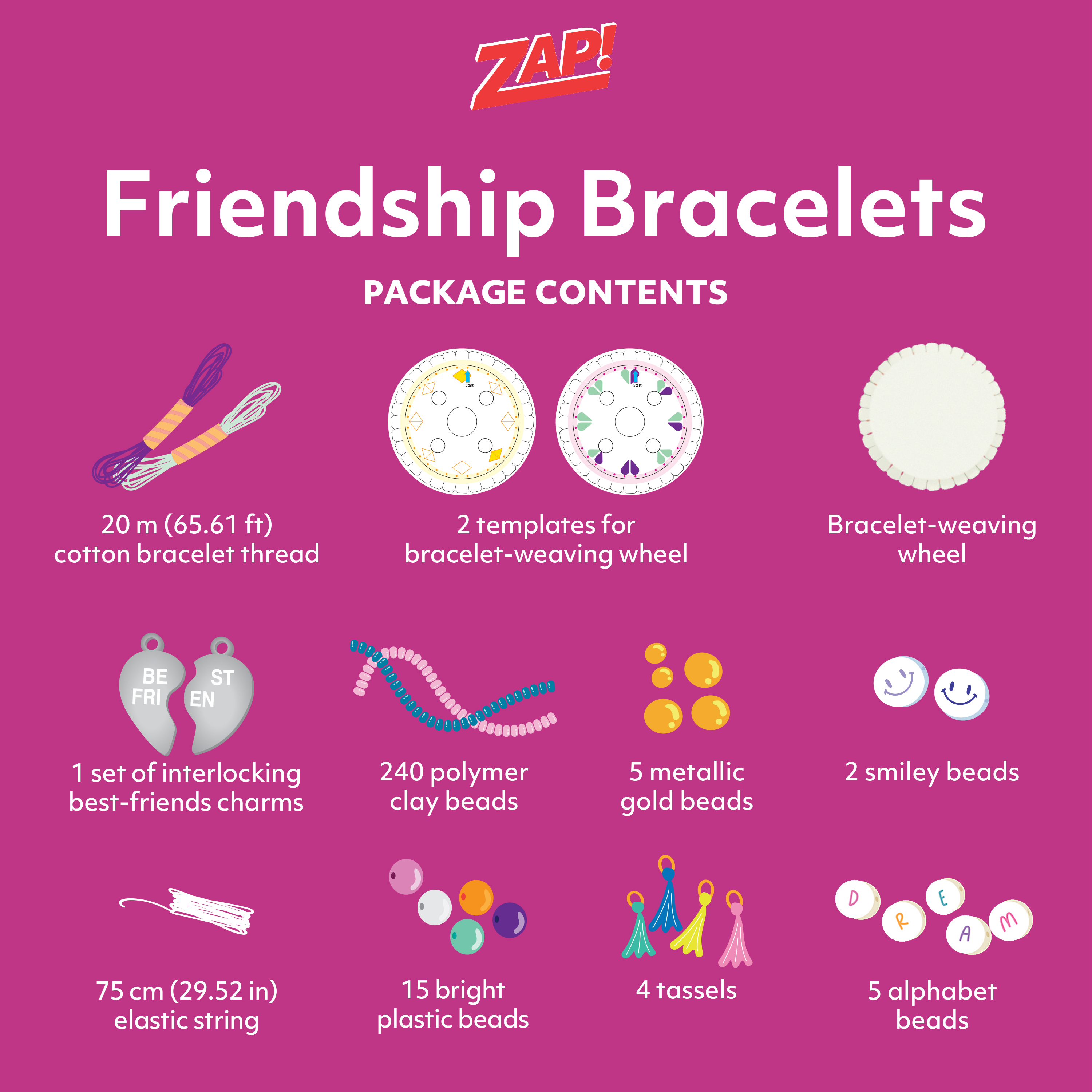 zap! friendship bracelets