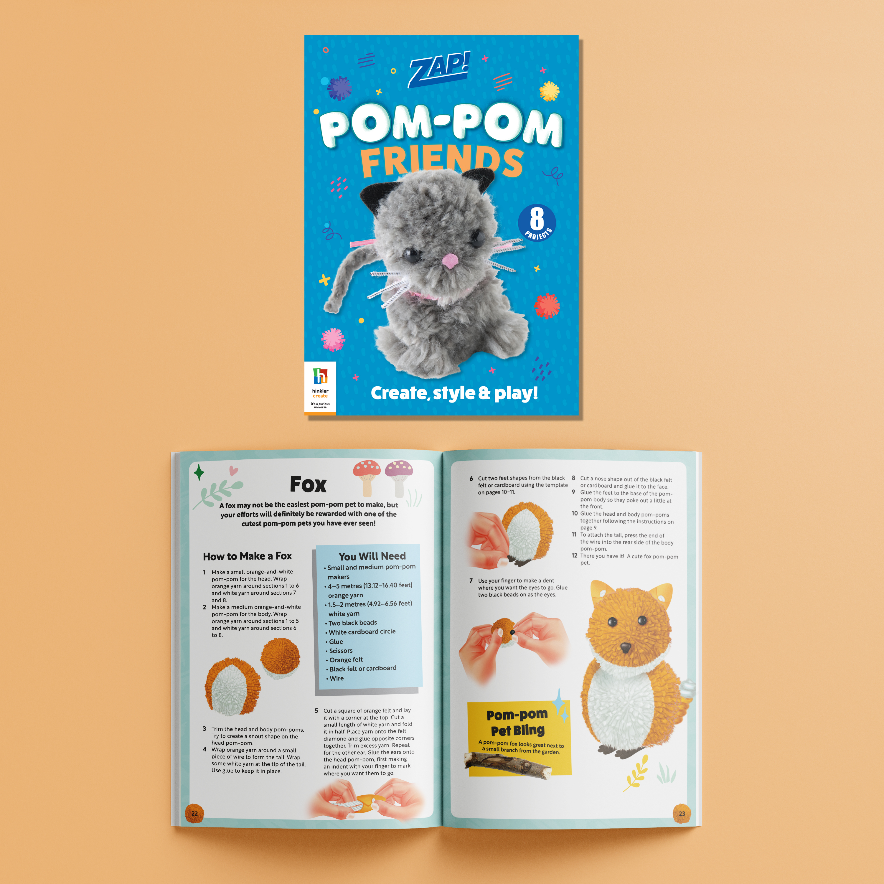 zap! pom-pom friends kit