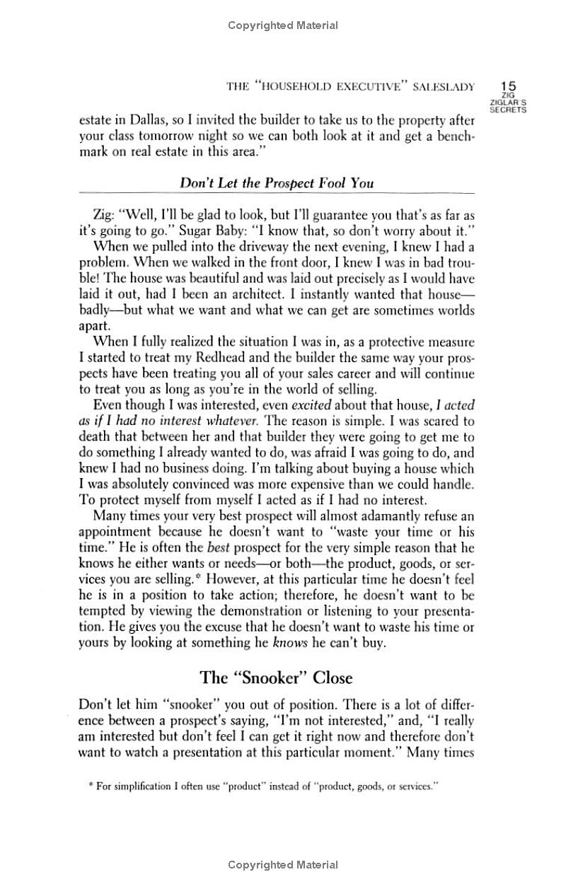 zig ziglar's secrets of closing the sale