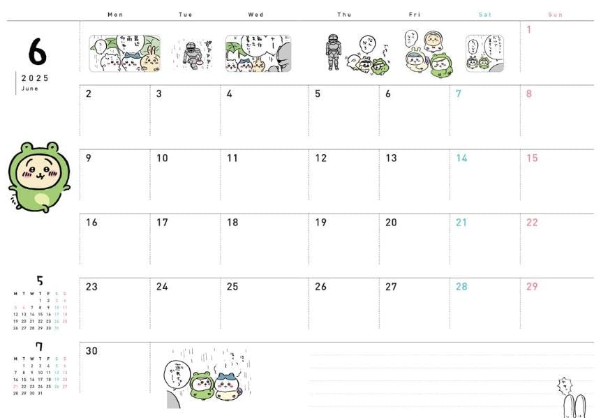 ちいかわ 2025 diary & schedule - chiikawa diary & schedule 2025