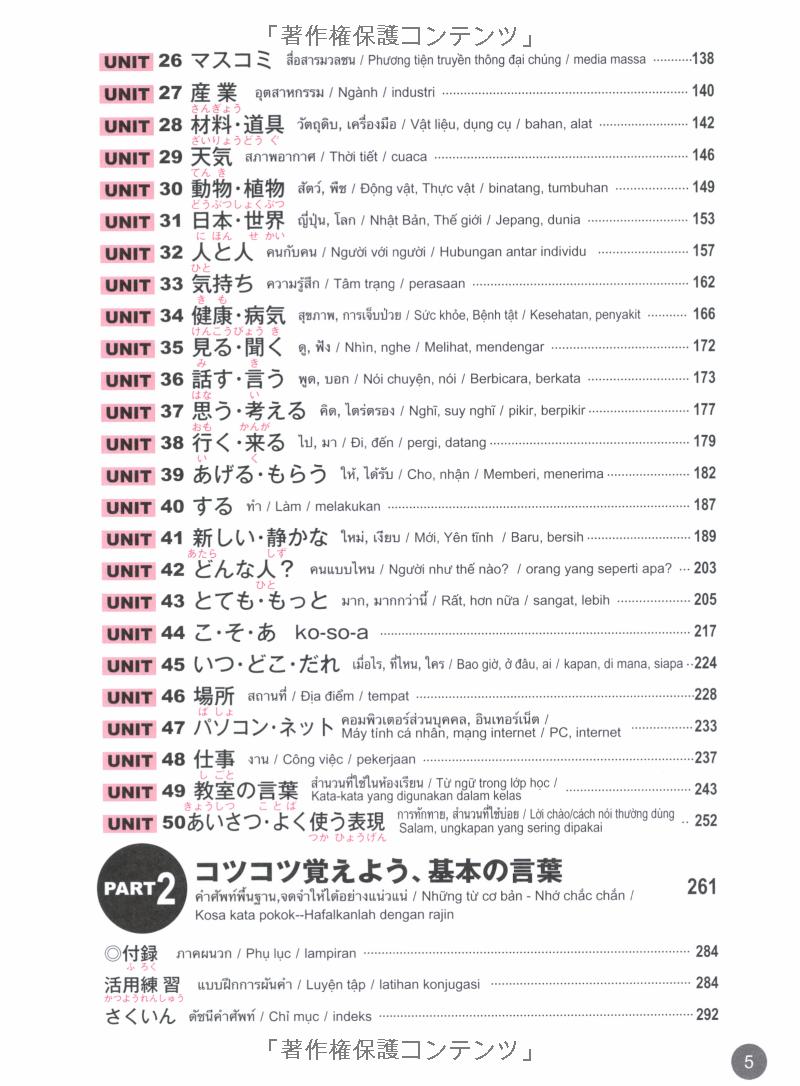 タイ語・ベトナム語・インドネシア語版 日本語単語スピードマスター basic 1800 - quick mastery of vocabulary with cd