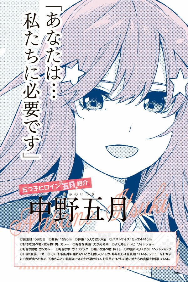 五等分の花嫁 キャラクターブック 五月 (kcデラックス) go toubun no hanayome kyarakutaabutu