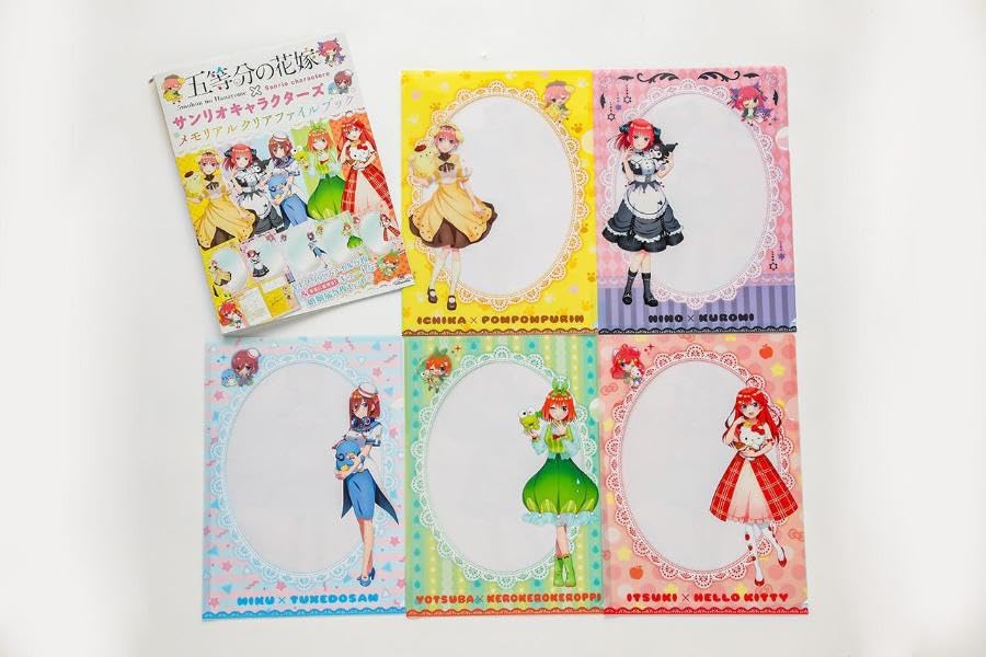 五等分の花嫁×サンリオキャラクターズ メモリアルクリアファイルブック - "the quintessential quintuplets" x sanrio memorial clear folder book