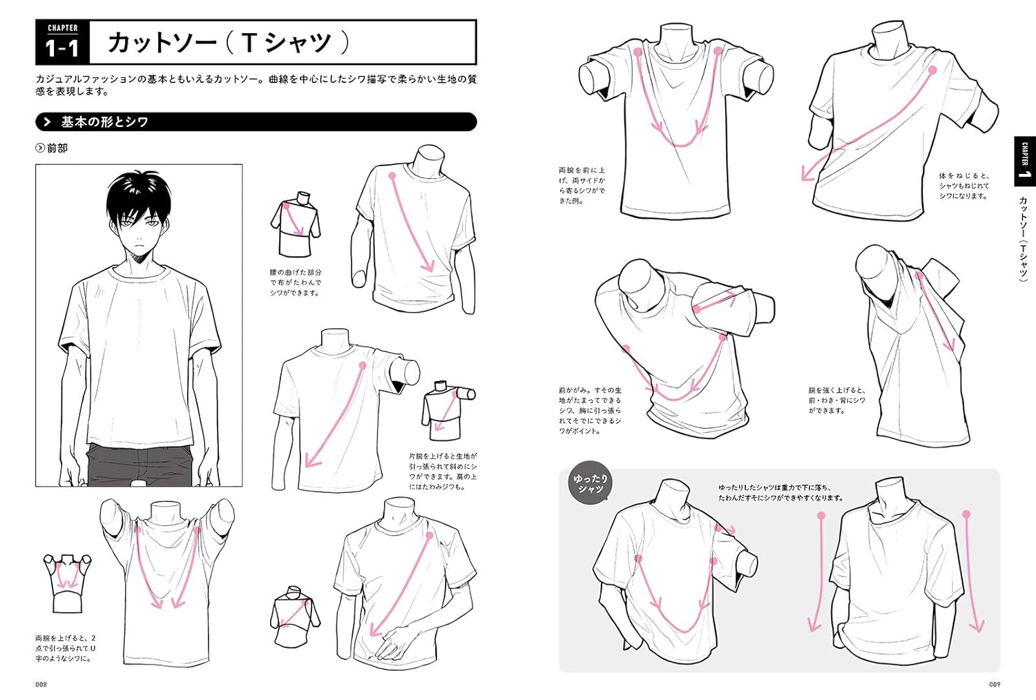 動きとシワがよくわかる 衣服の描き方図鑑 服の仕組みから角度別の描き方まで - ugoki to shiwa ga yoku wakaru ifuku no kakikata zukan