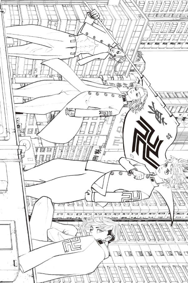 東京卍リベンジャーズ ぬりえポストカードブック 原作版 - tokyo revengers coloring postcard book original edition